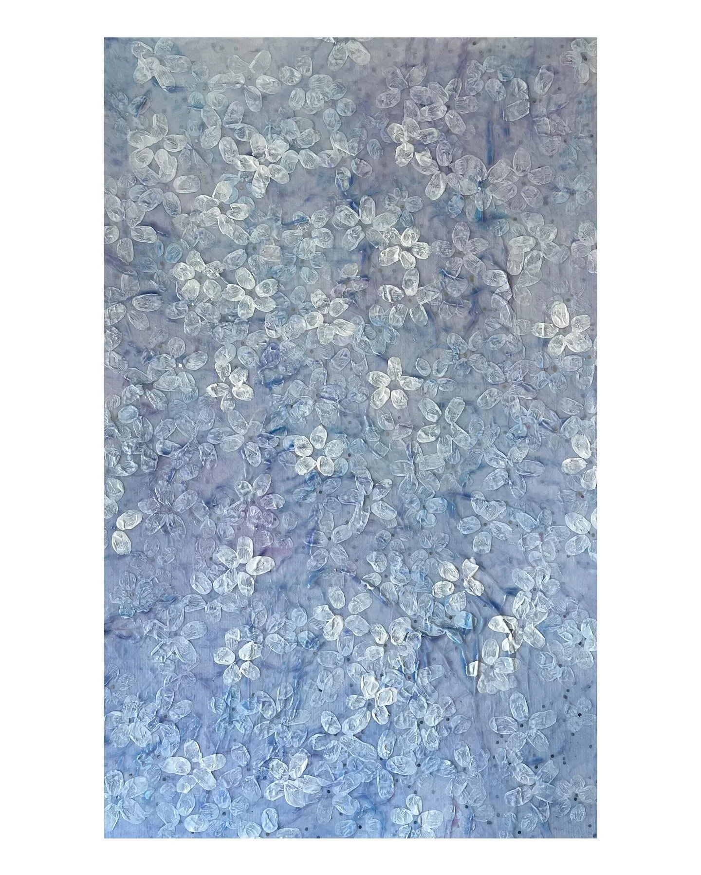 Sometimes I doubt your commitment to sparkle motion - Acrylic and tissue paper on canvas, 10 x 16