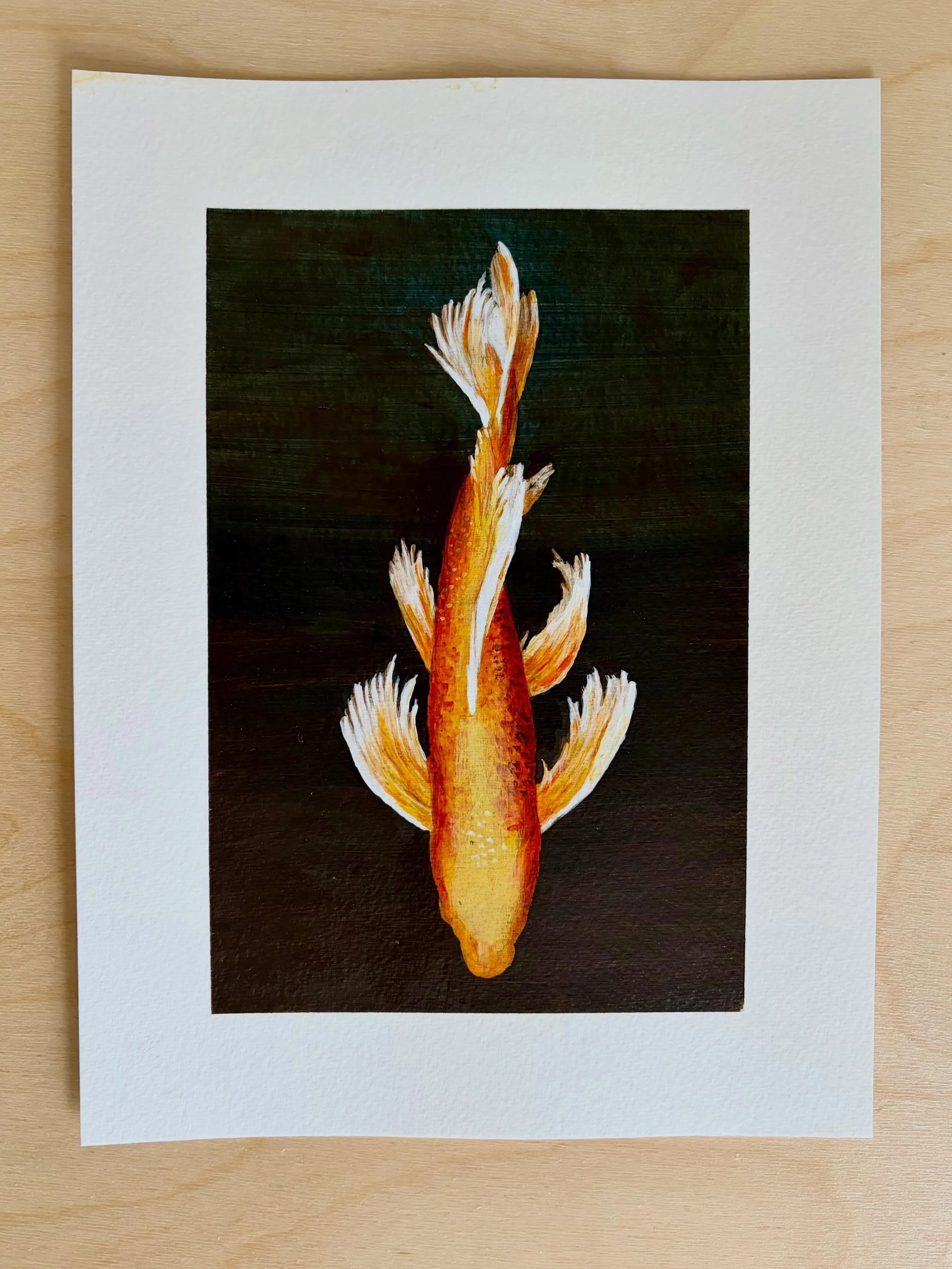 Orange koi
Acrylic on paper