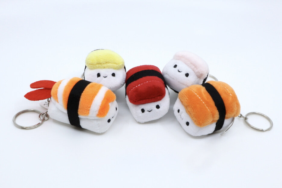Cute Nigiri Sushi Plush Keychain - Perfect for Sushi Lovers and Collectors!  — Emii Creations