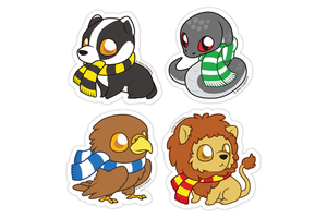 Cute Harry Potter House Animal Stickers - Gryffindor Lion, Hufflepuff  Badger, Ravenclaw Owl, and Slytherin Snake — Emii Creations