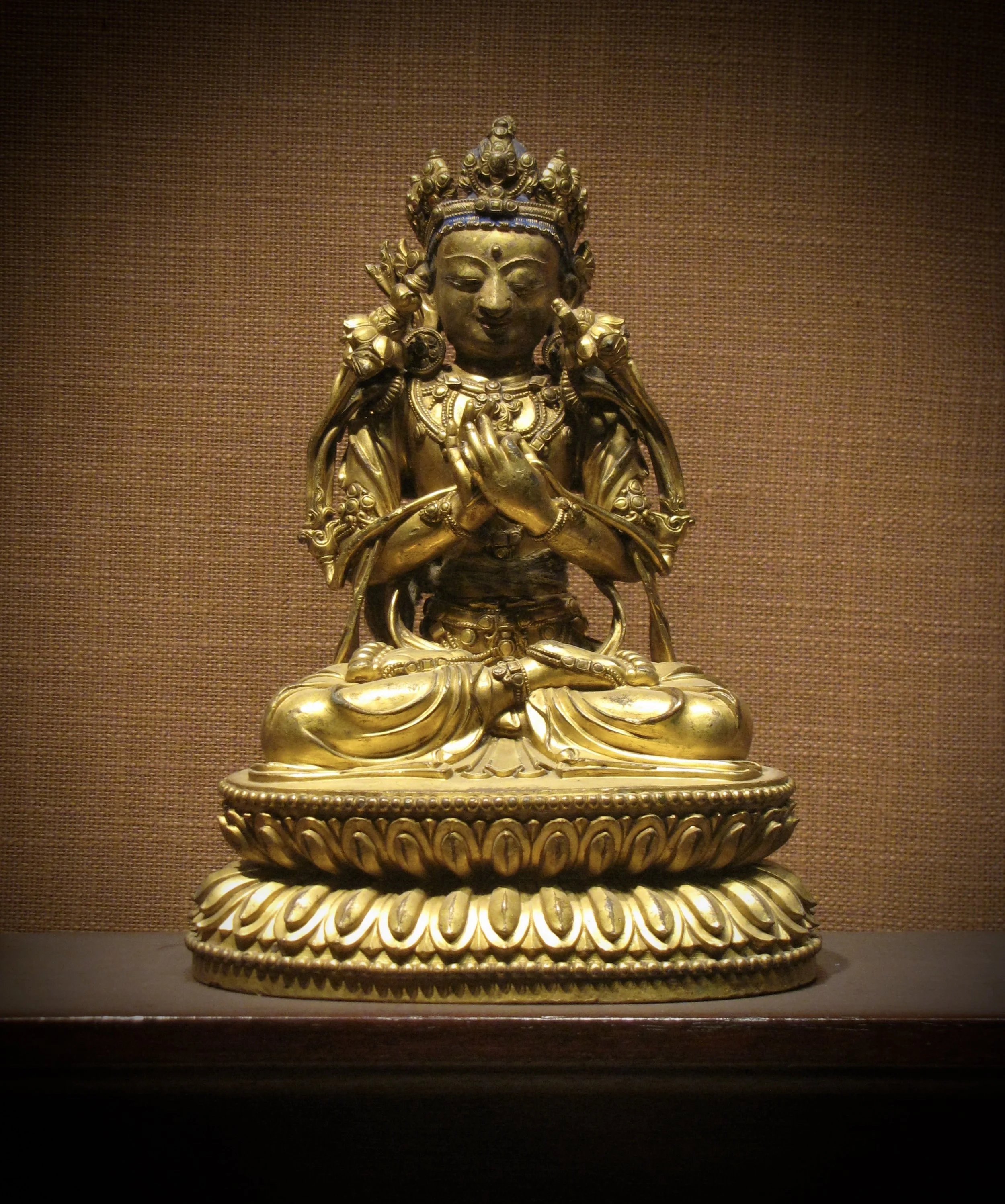 Maitreya Bodhisattva from c. 1403–24 in the Capital Museum, Beijing. Photo by Renée DeVoe Mertz.