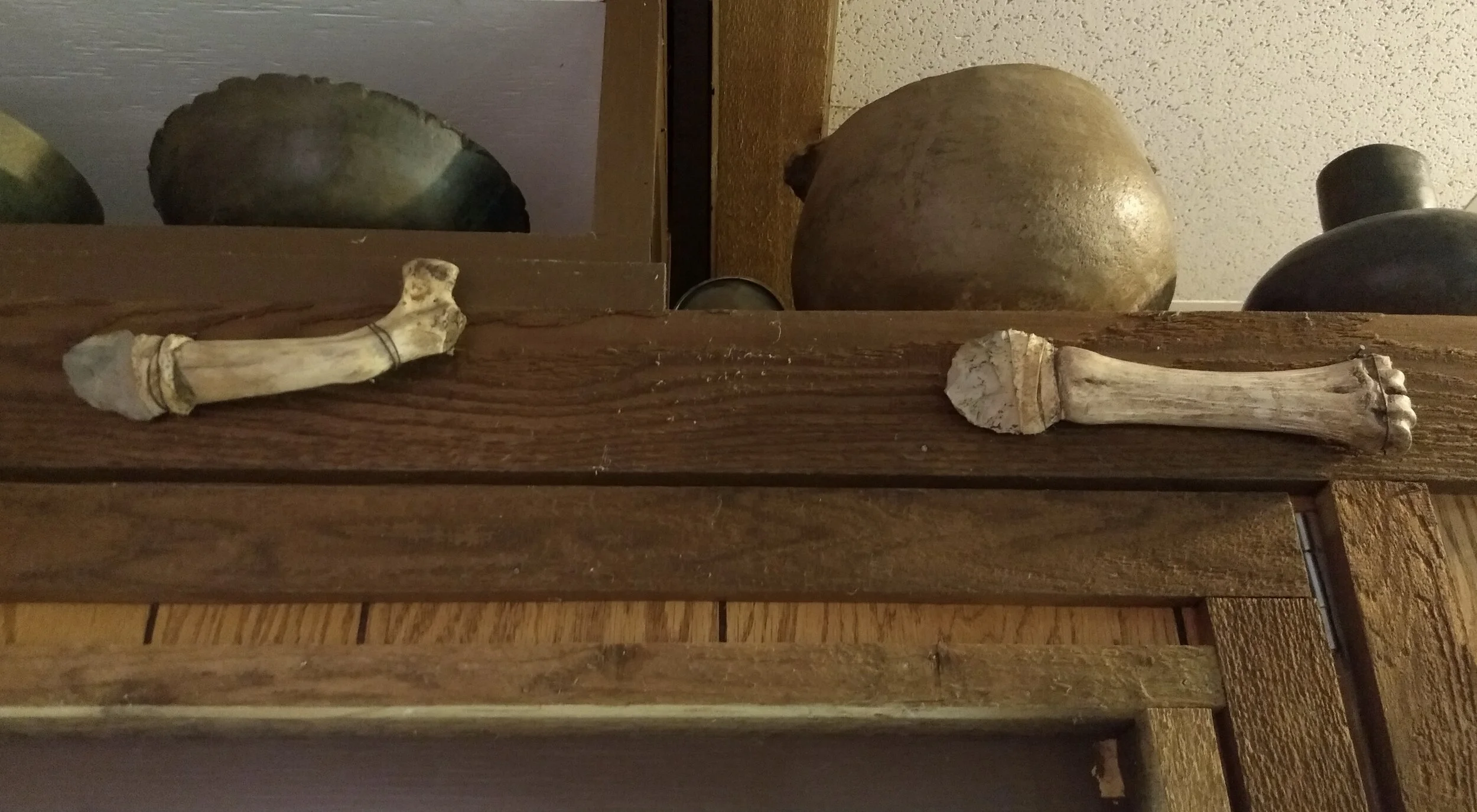 Knives/tools made from bone and stone in the Golden Pioneer Museum. Golden, MO. Photo by Renée DeVoe Mertz.