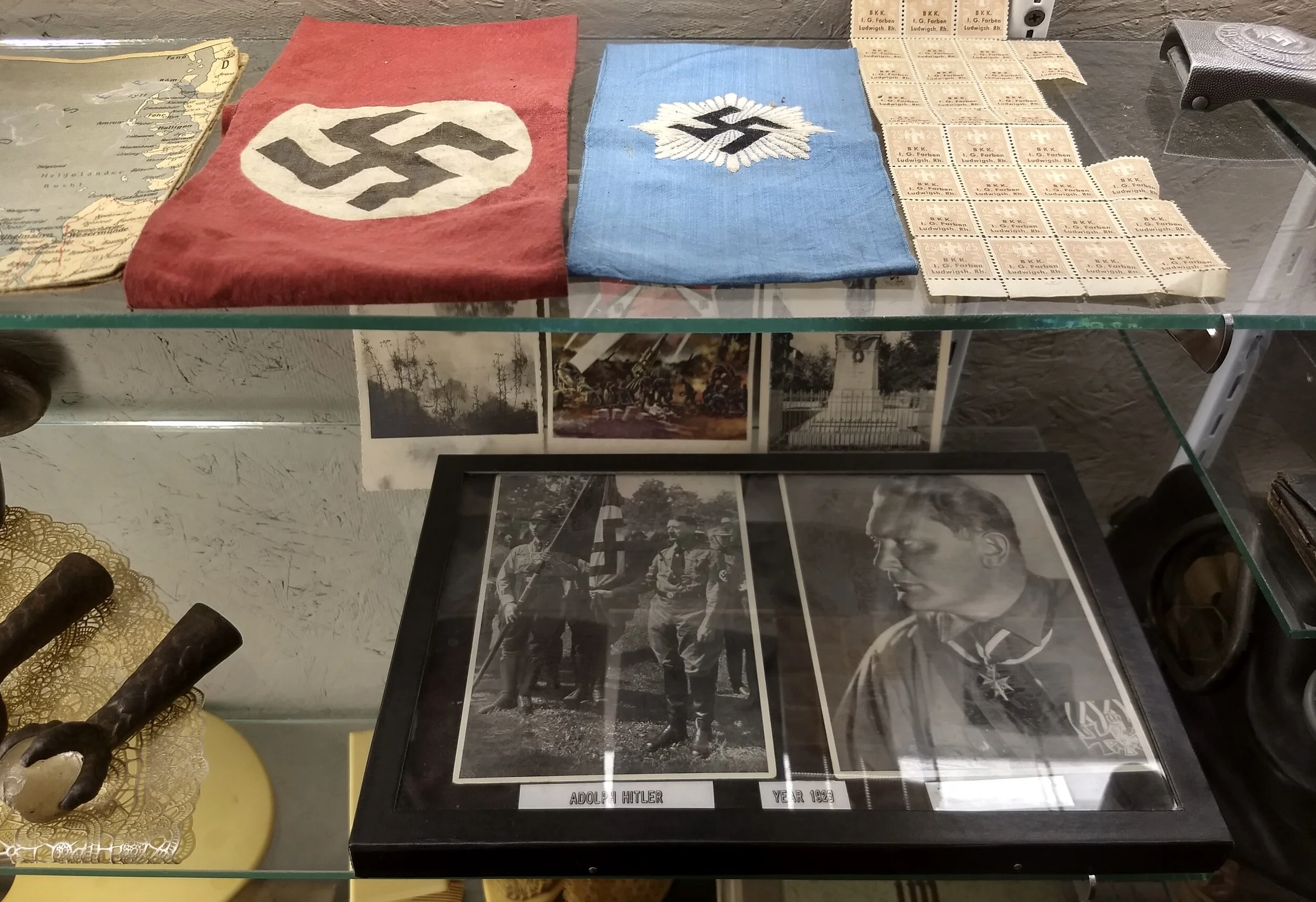Nazi paraphernalia at the Golden Pioneer Museum. Golden, MO. Photo by Renée DeVoe Mertz.