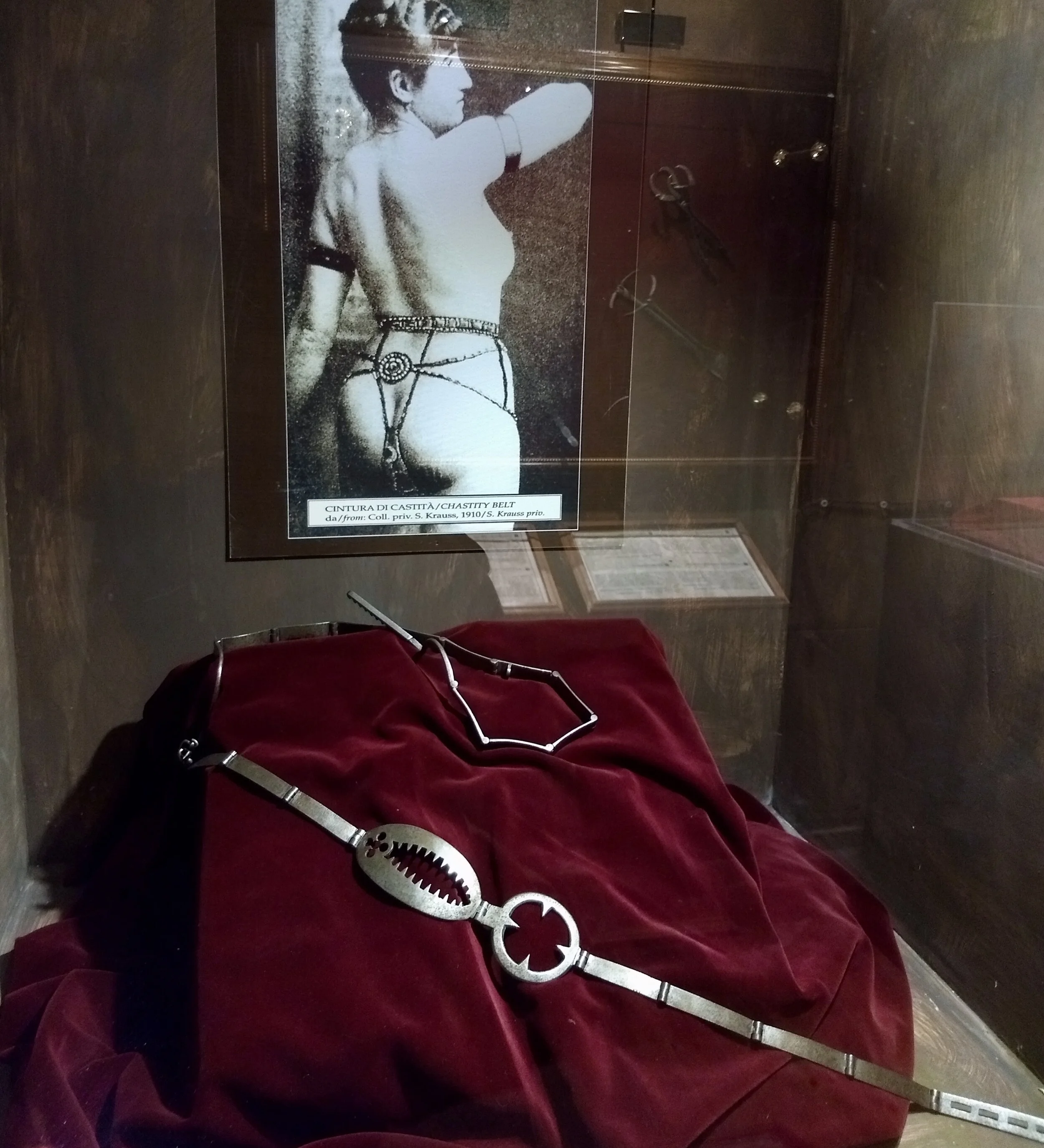 Display in the San Gimignano Museum of Torture, Italy. Photo by Renée DeVoe Mertz.