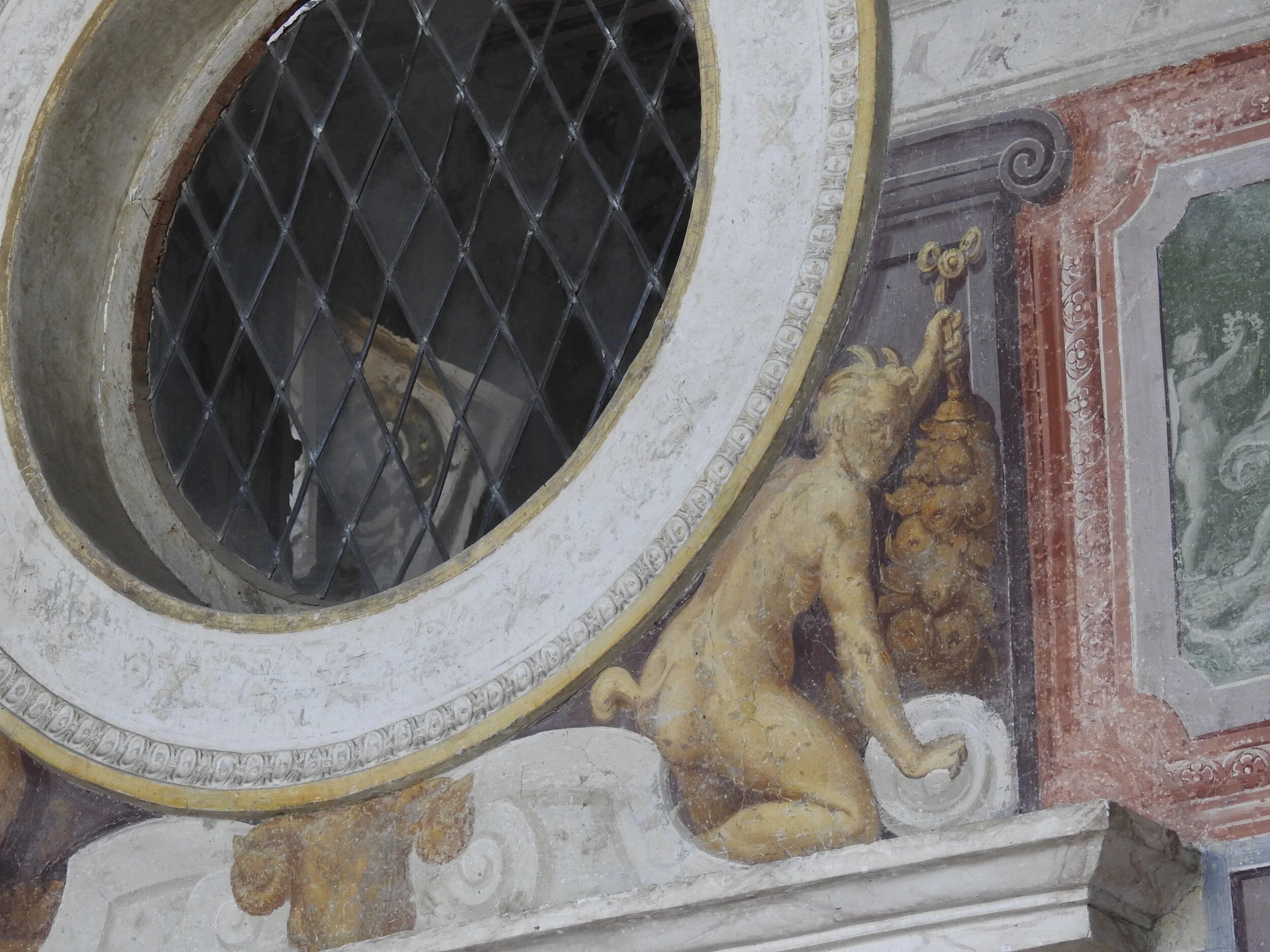 Detail of the frescoes inside  Villa Lante’s Palazzina Gambara. Bagnaia, Viterbo, Italy. Photo by Renée DeVoe Mertz.