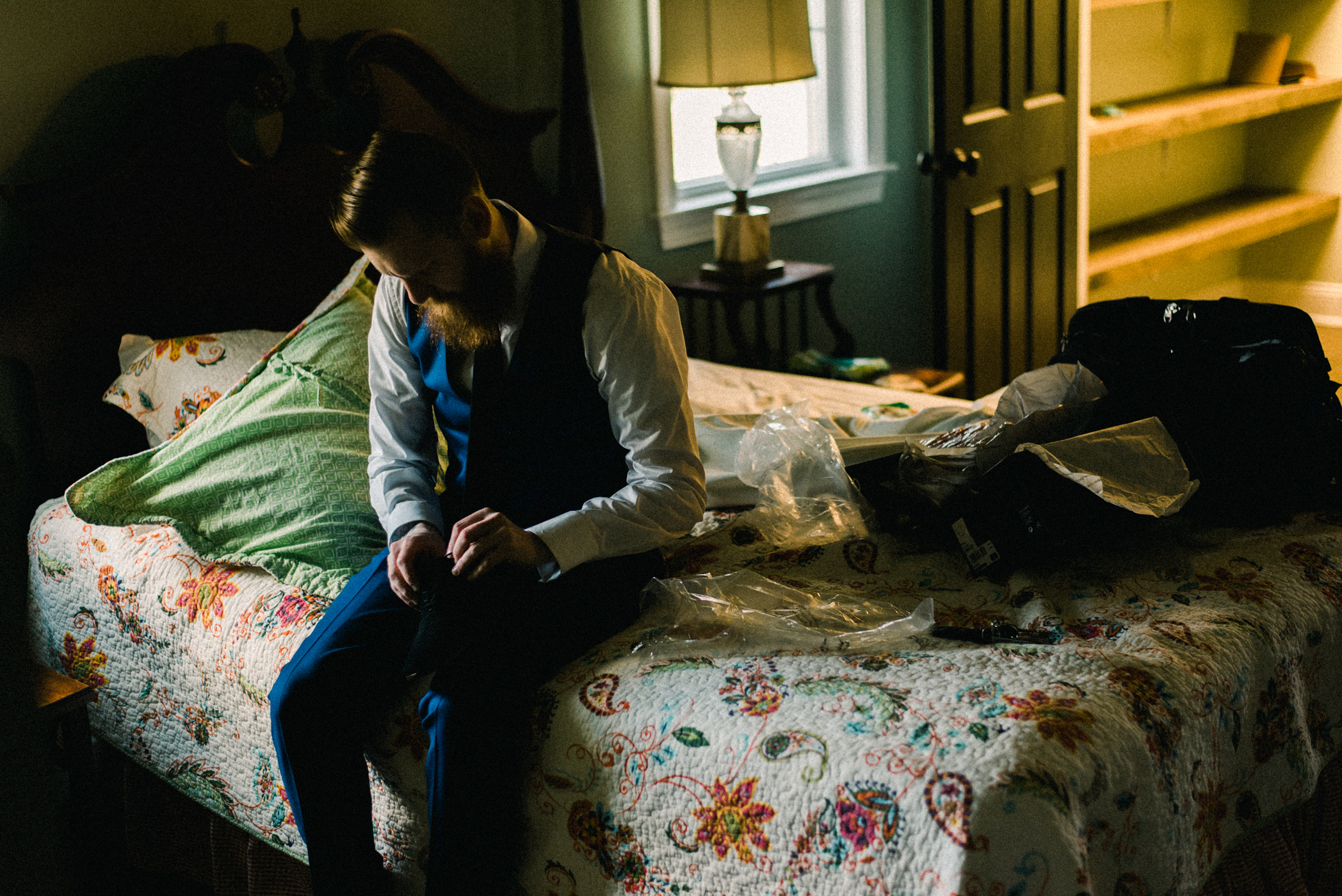 groom getting ready