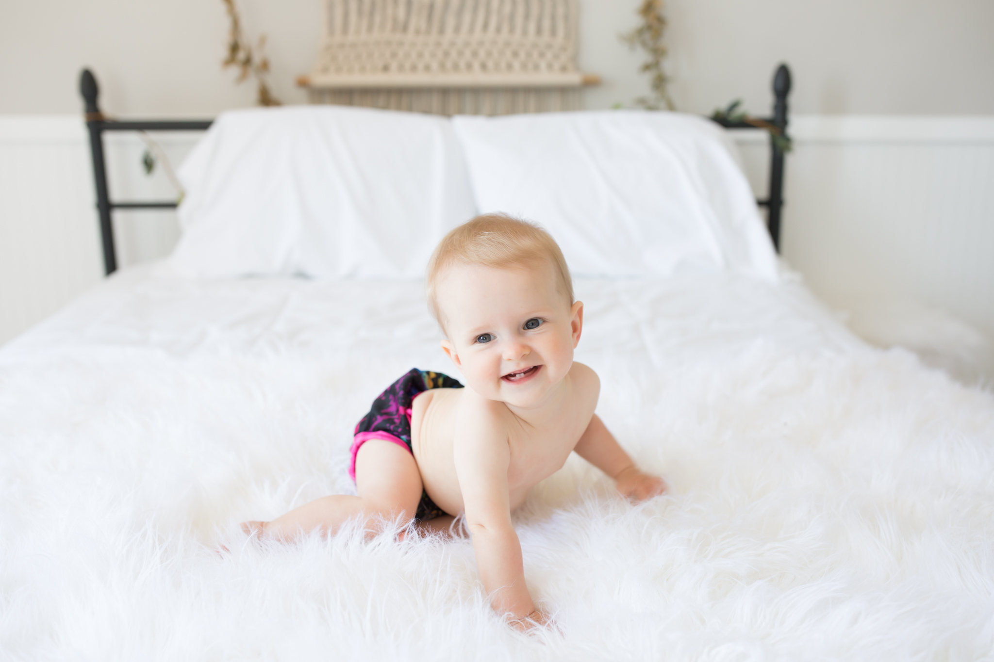 Milestone cake smash Newborn Studio Session | Cara Peterson Photography Rockford IL-8-2.jpg