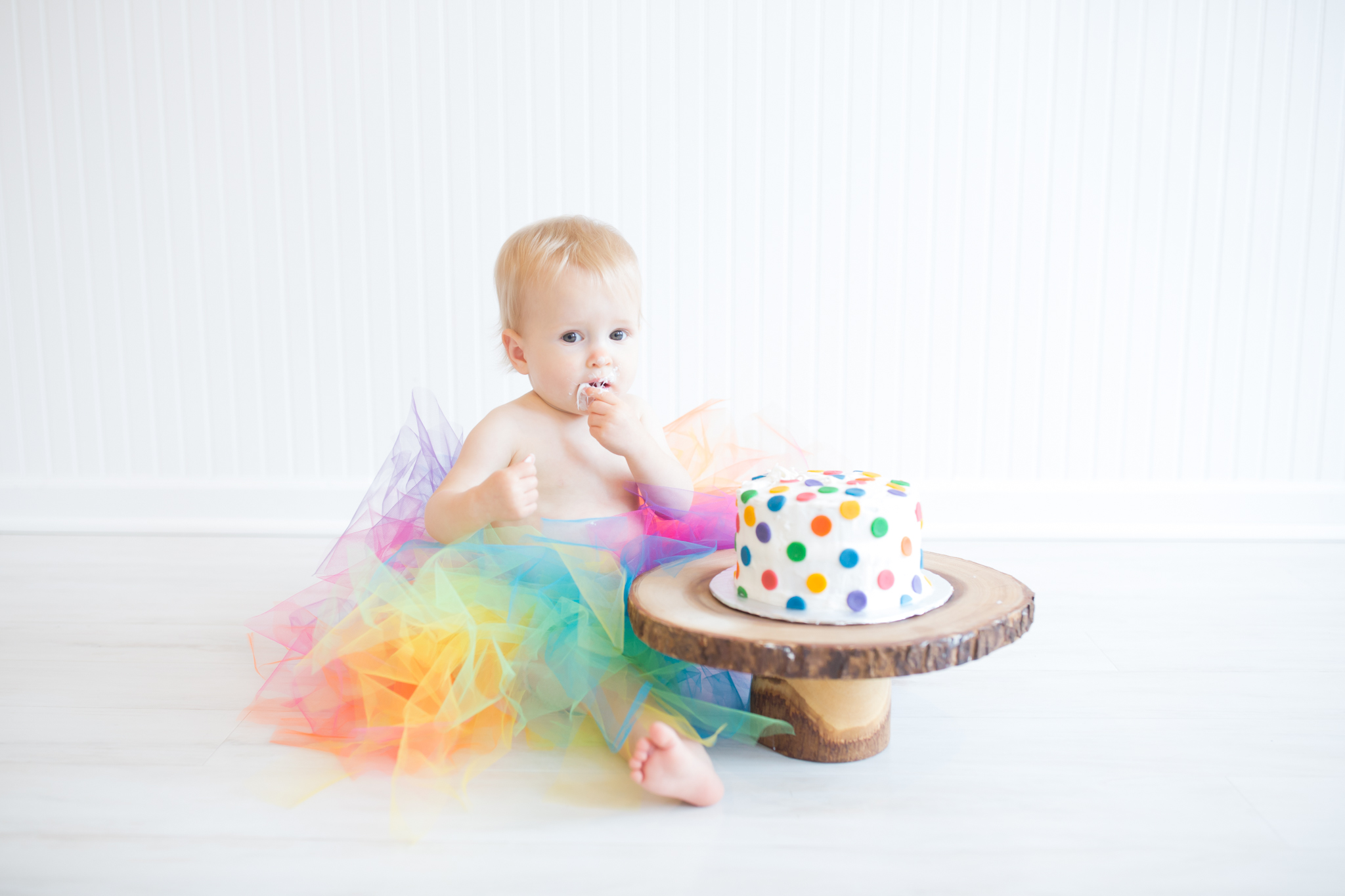 Milestone cake smash Newborn Studio Session | Cara Peterson Photography Rockford IL-9.jpg