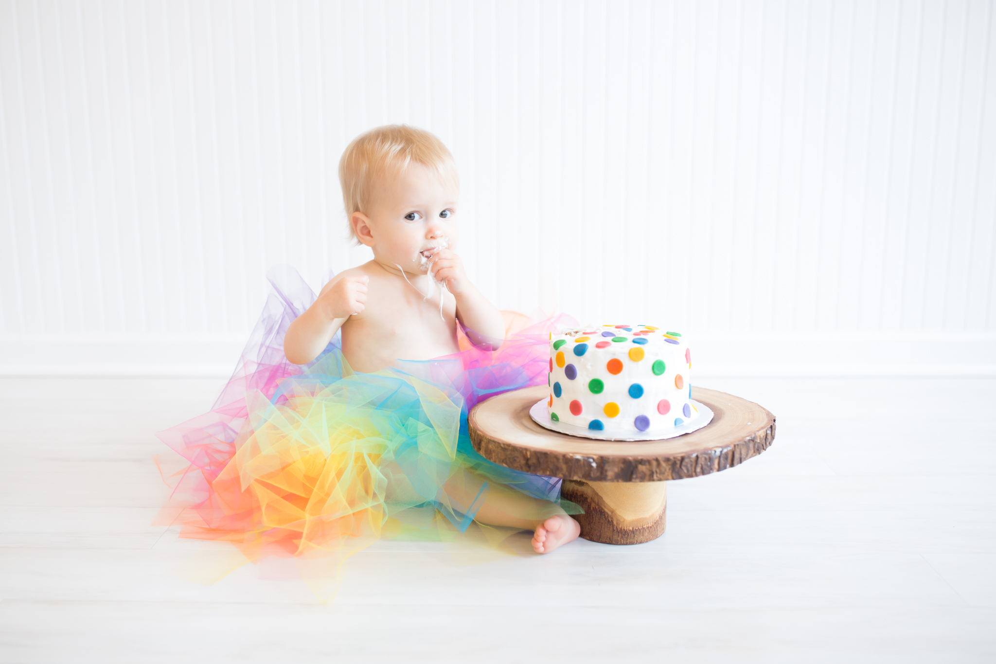 Milestone cake smash Newborn Studio Session | Cara Peterson Photography Rockford IL-11.jpg