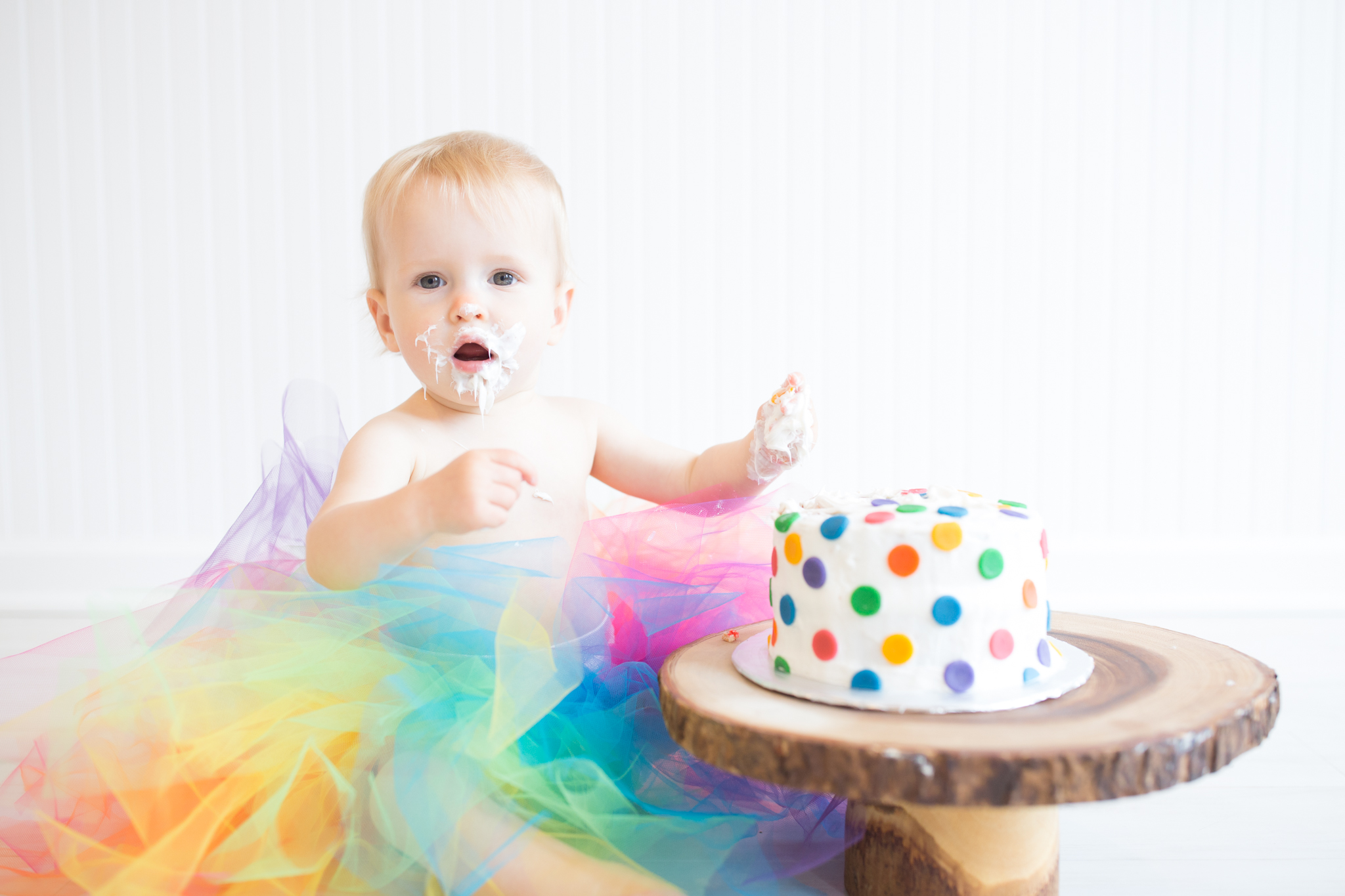 Milestone cake smash Newborn Studio Session | Cara Peterson Photography Rockford IL-14.jpg