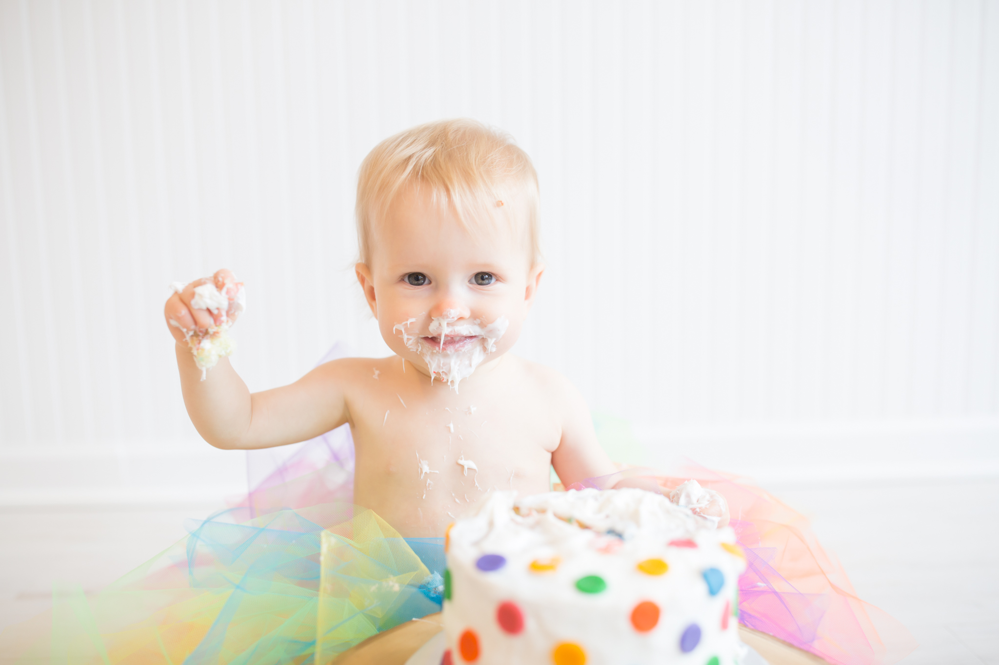 Milestone cake smash Newborn Studio Session | Cara Peterson Photography Rockford IL-16.jpg