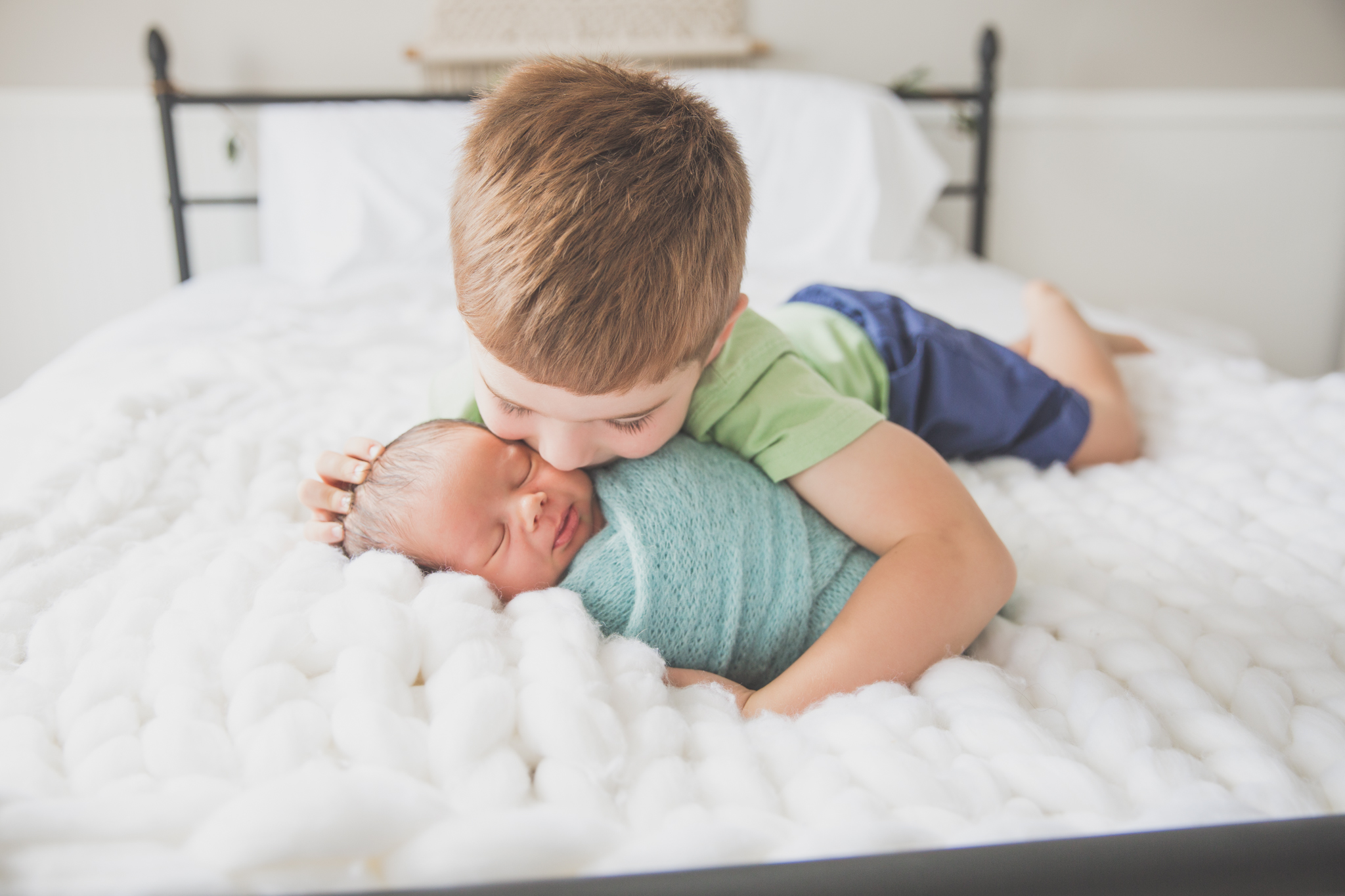 Sibling photos Newborn session photographer lifestyle studio - Cara Peterson Photography Rockford IL-3-12.jpg