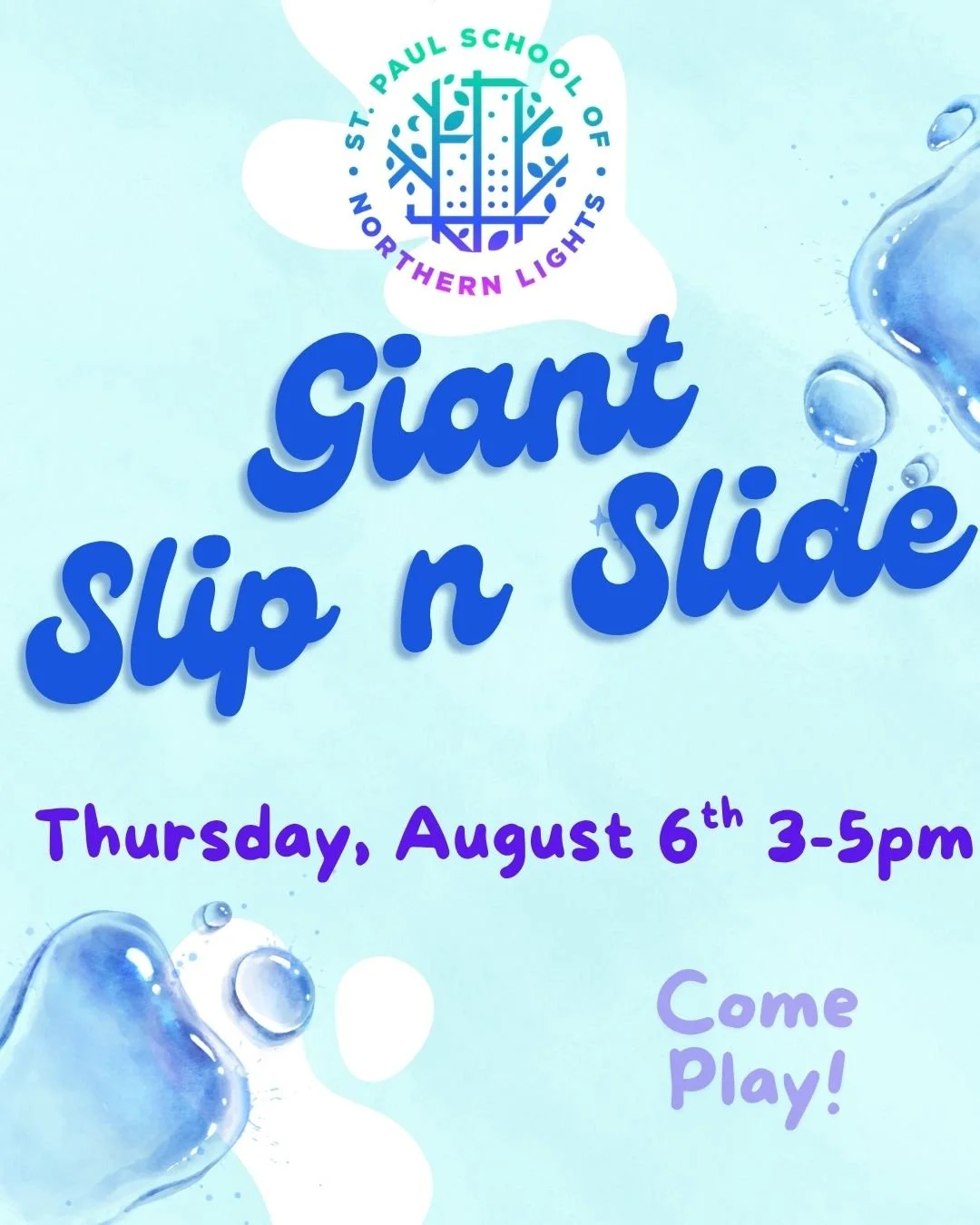Complete your registration for the upcoming school year at Northern Lights! JMC can be hard to navigate if you don't have a desktop, so stop by school for some help while the kids play on our giant slip n slide. Wear clothes that can get wet and get 