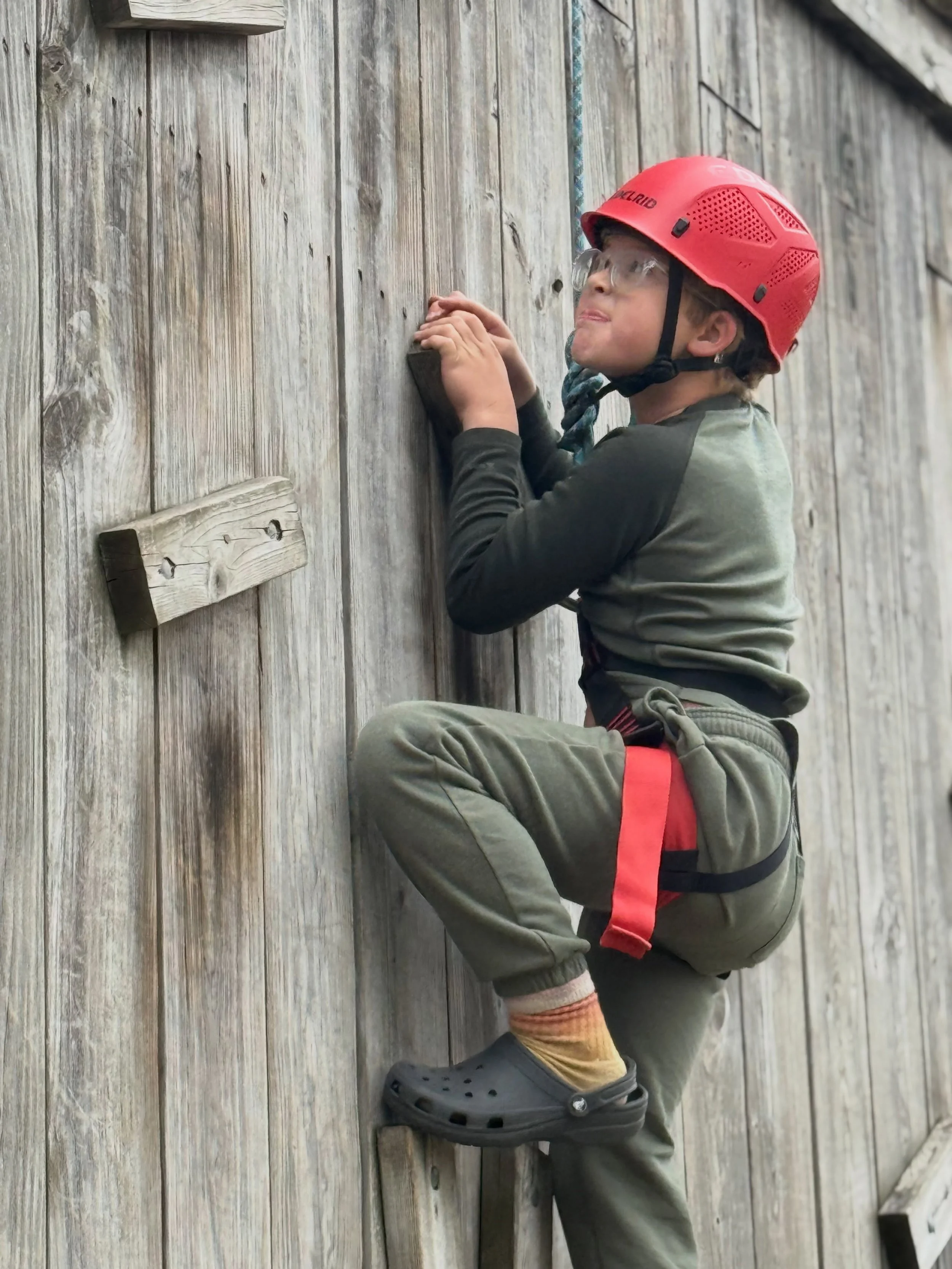 3rd and 4th graders had the opportunity to do some wall climbing at camp. The best part about watching them was hearing them cheer each other on and offer encouragement. 

&ldquo;Yay, Iskra!&rdquo;
&ldquo;You&rsquo;ve got this&rdquo;
&ldquo;You can m