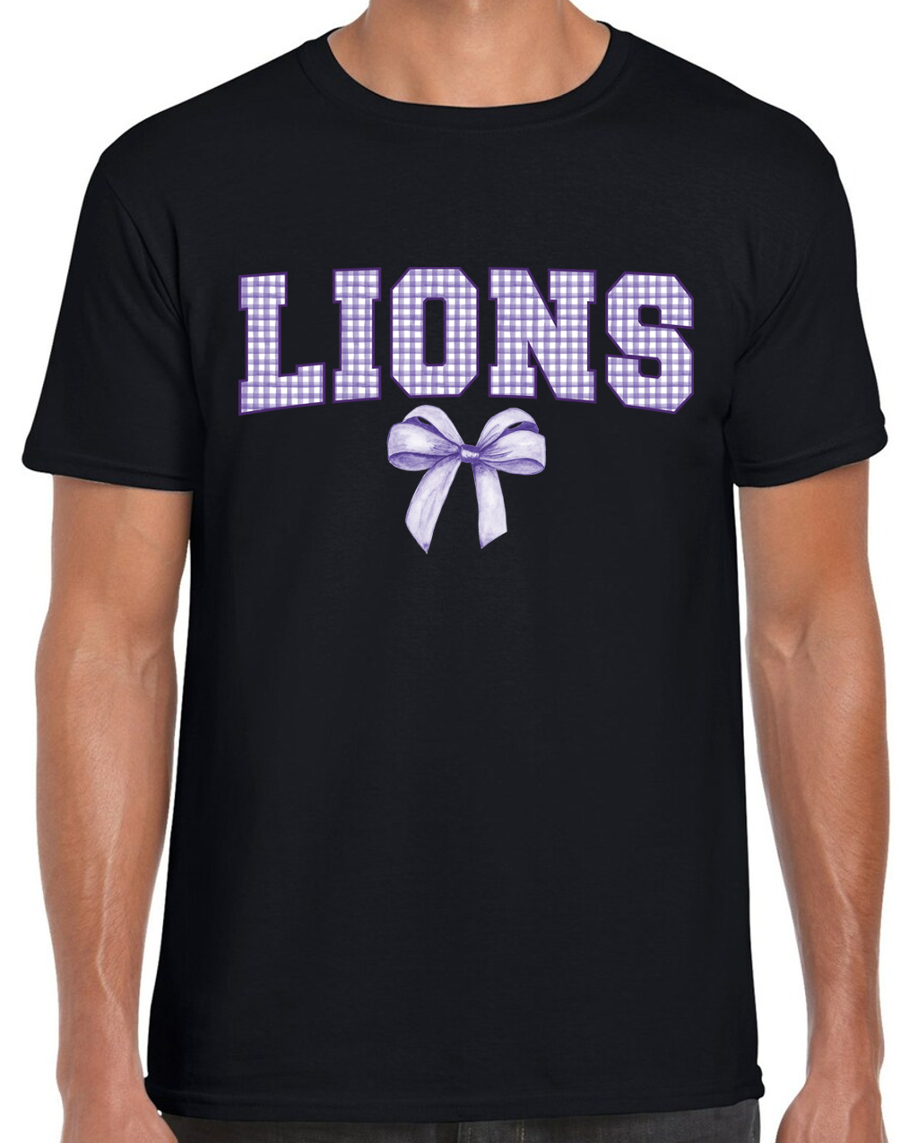 Trinity Lions Plaid and Bow SS (Black).png