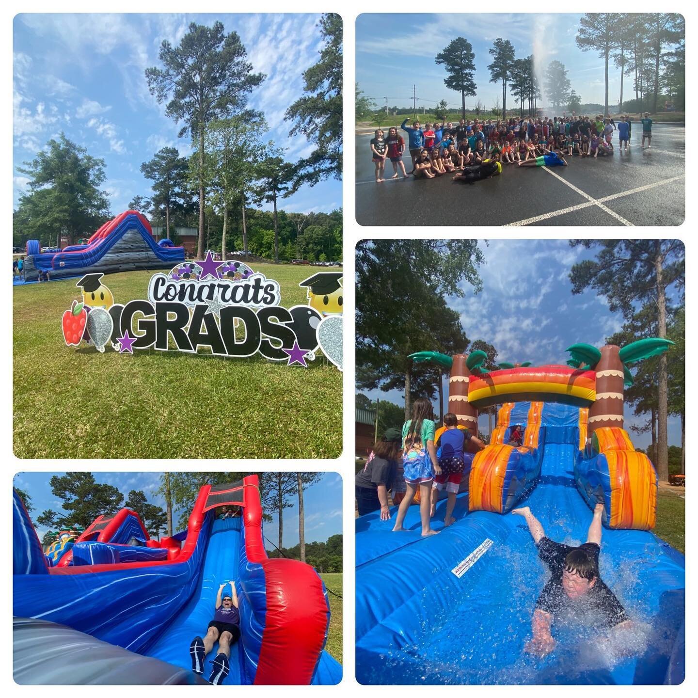 Today is Water Day Bash at Trinity for our third graders! This is what fun looks like when you bring out a fire truck, giant inflatables and Kona Ice!