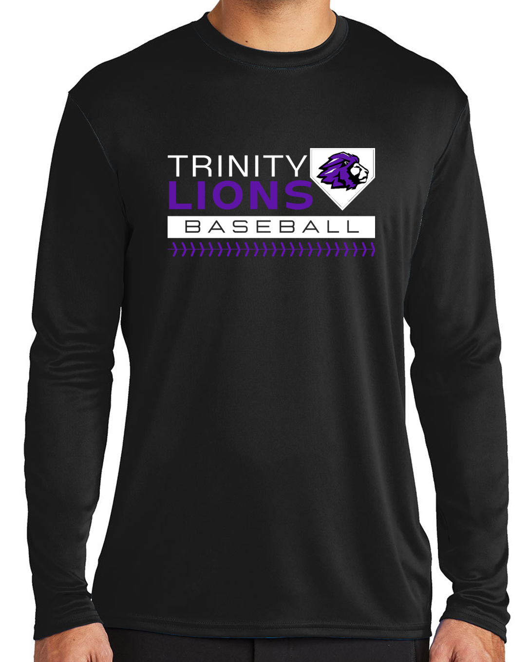 Trinity Baseball Logo Trinity Baseball Stripe Cotton & Dri Fit T-Shirt Apparel — Trinity ...