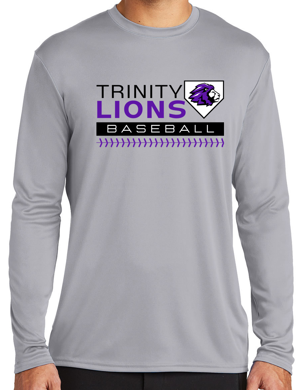 Trinity Baseball Logo Trinity Baseball Stripe Cotton & Dri Fit T-Shirt Apparel — Trinity ...