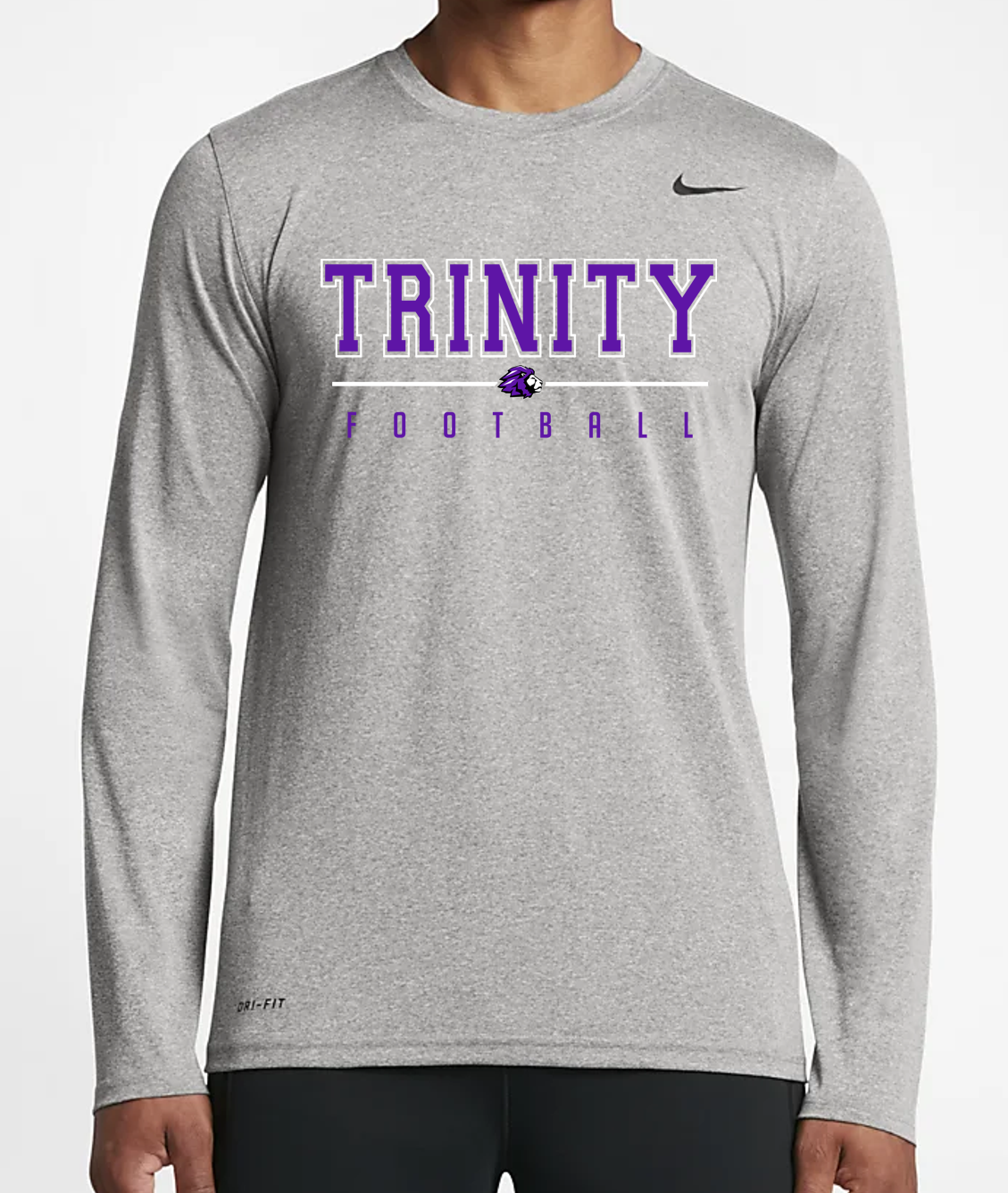 Nike Football Outline LS Dri Fit (Dark Grey Heather).png