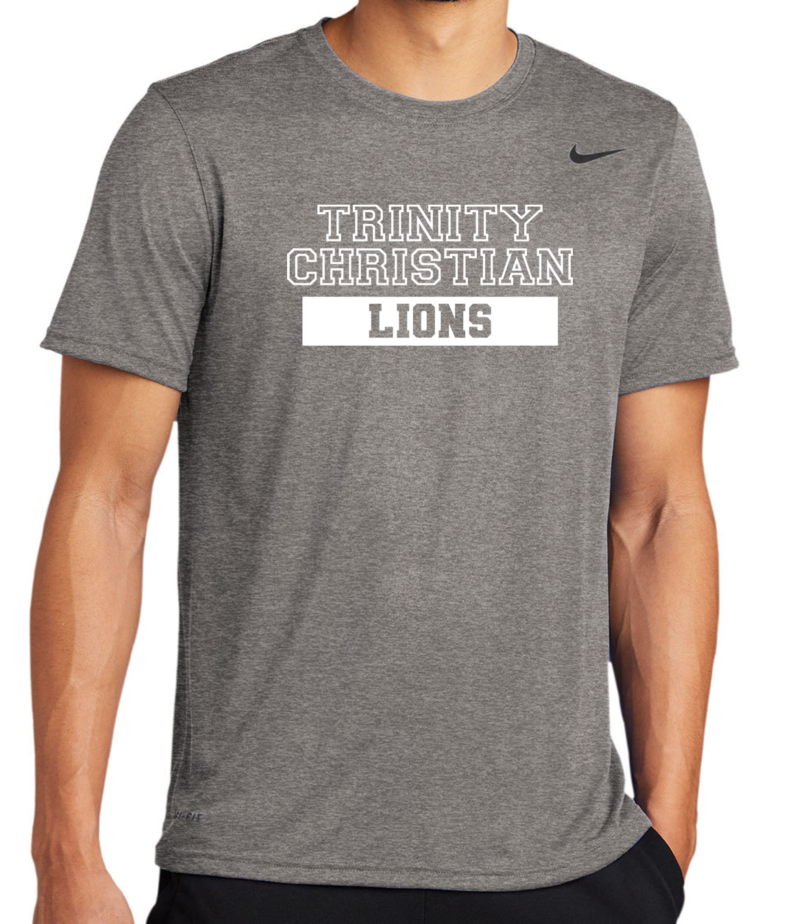 Nike Trinity Christian Outline SS Dri Fit (Carbon Heather).png