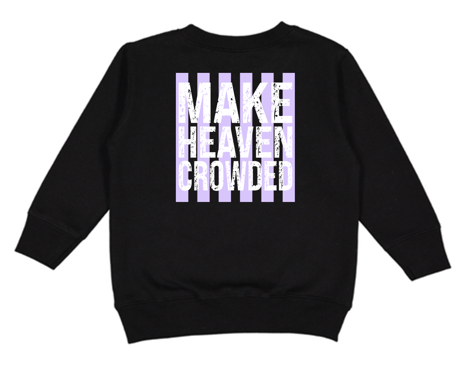 Trinity Make Heaven Crowded Toddler Crewneck Rabbit Skins Back (Black).png