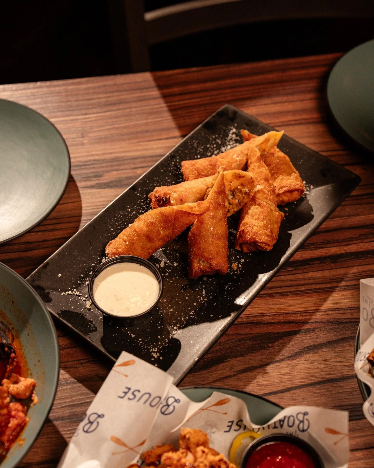 Can&rsquo;t get enough of our Steak &amp; Cheese Egg Rolls😍 Get one for the table, one to go!😉

#TheBoathouse #SteakandCheeseRolls