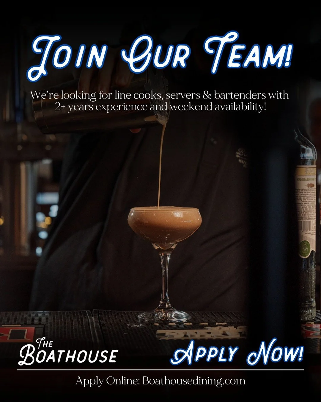 Spend your summer by the water 🌊 We&rsquo;re looking for servers, line cooks, and bartenders!

Apply now and join the team that makes summer unforgettable! ☀️Apply on our website: boathousedining.com
#nowhiring
