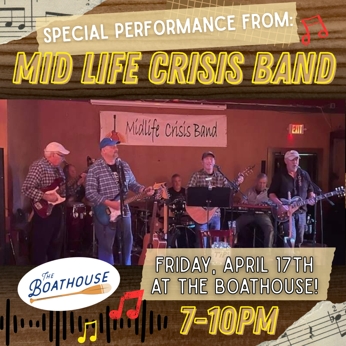 Mid Life Crisis Band at The Boathouse