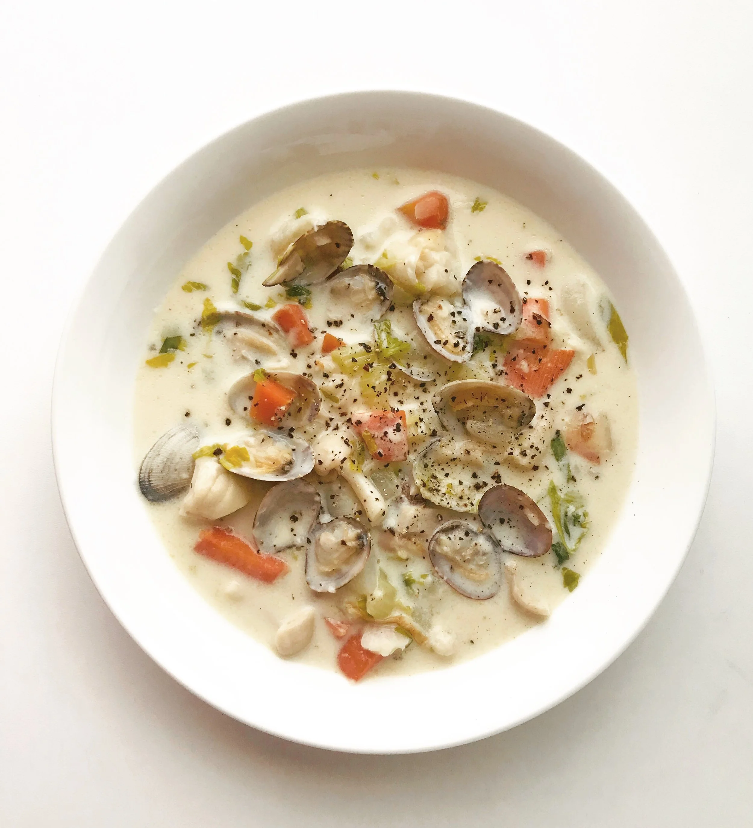 Rich and sumptuous seafood chowder