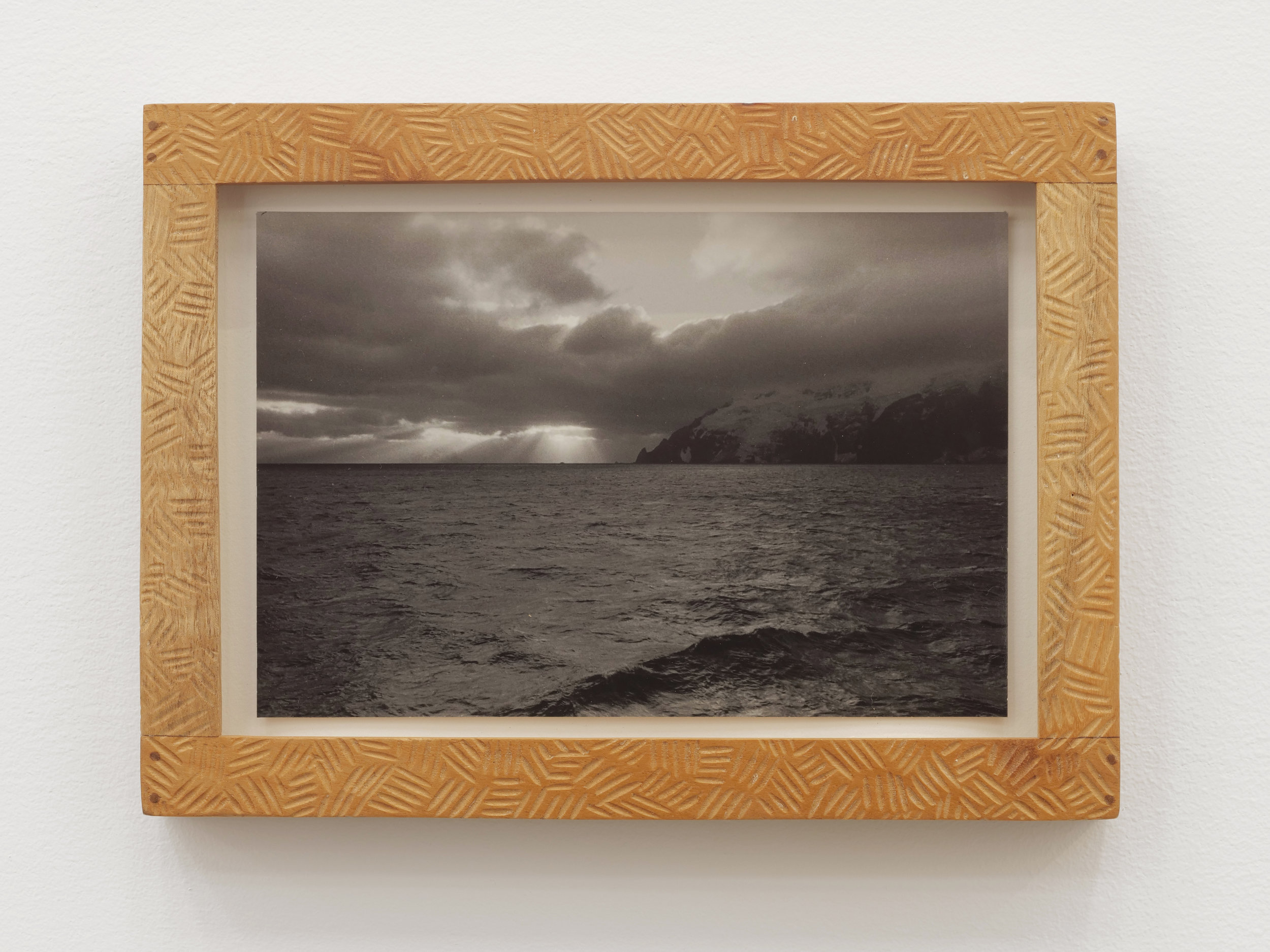  Will Rogan,  Elephant Island , 2018, Gelatin silver print, wood, 6 1/8 x 8 1/2 x 1 in 