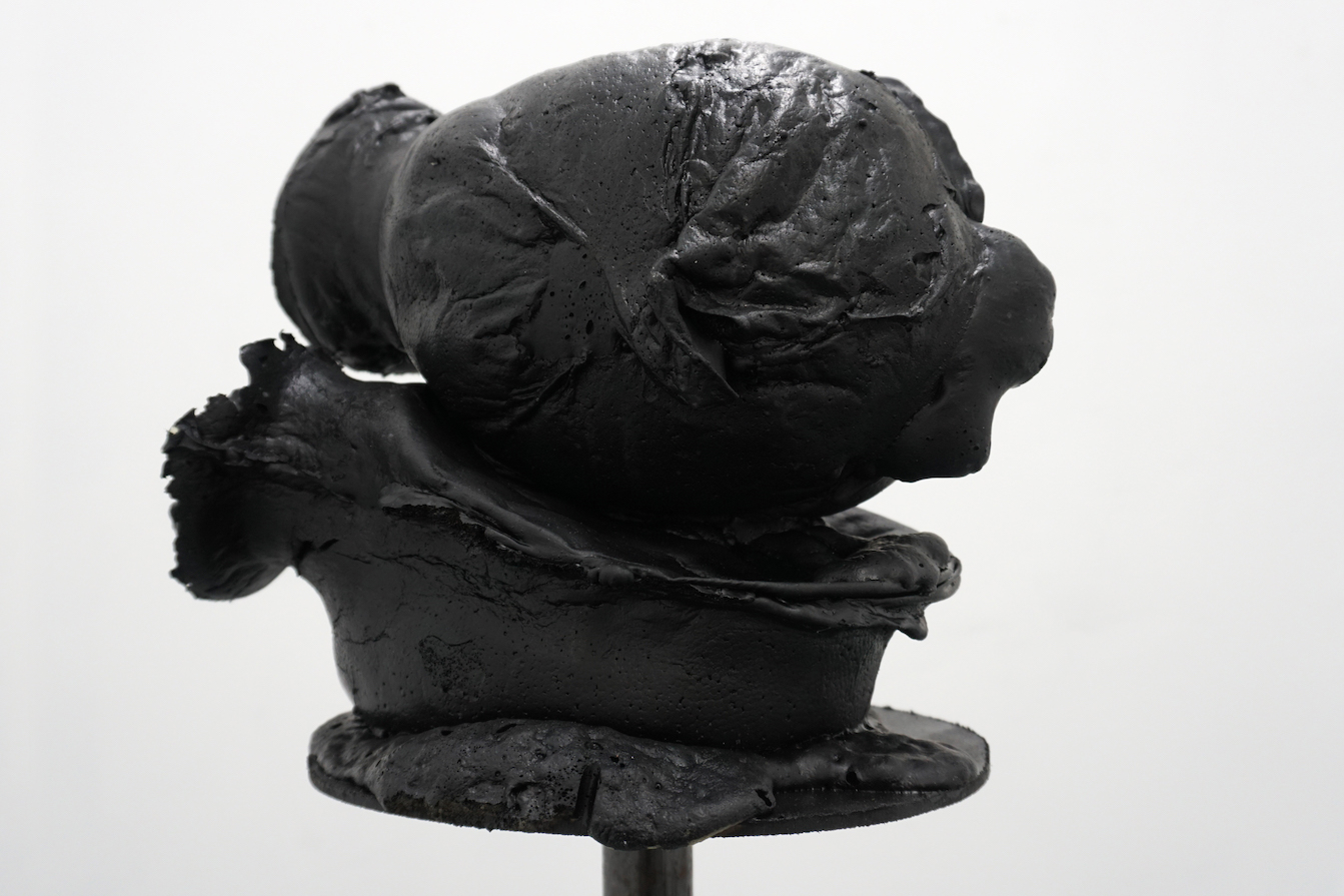  Brandon Ndife,  Two Blacks , 2018 (DETAIL), Cast foam and rubber, 40 x 13 x 8 inches 