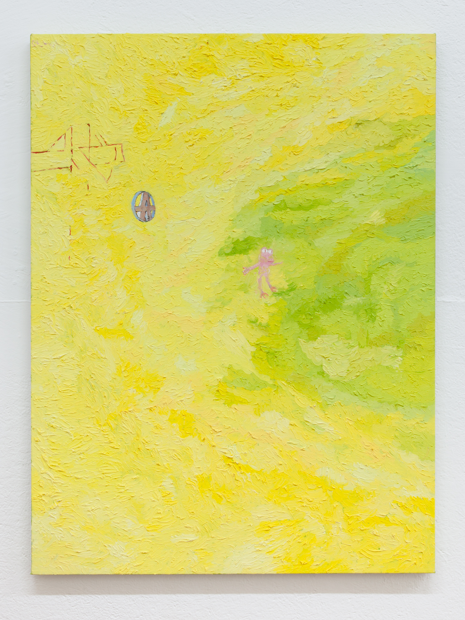  Jesse Sullivan,  Piss Frog , 2017, Oil on Canvas, 40 x 30 inches 