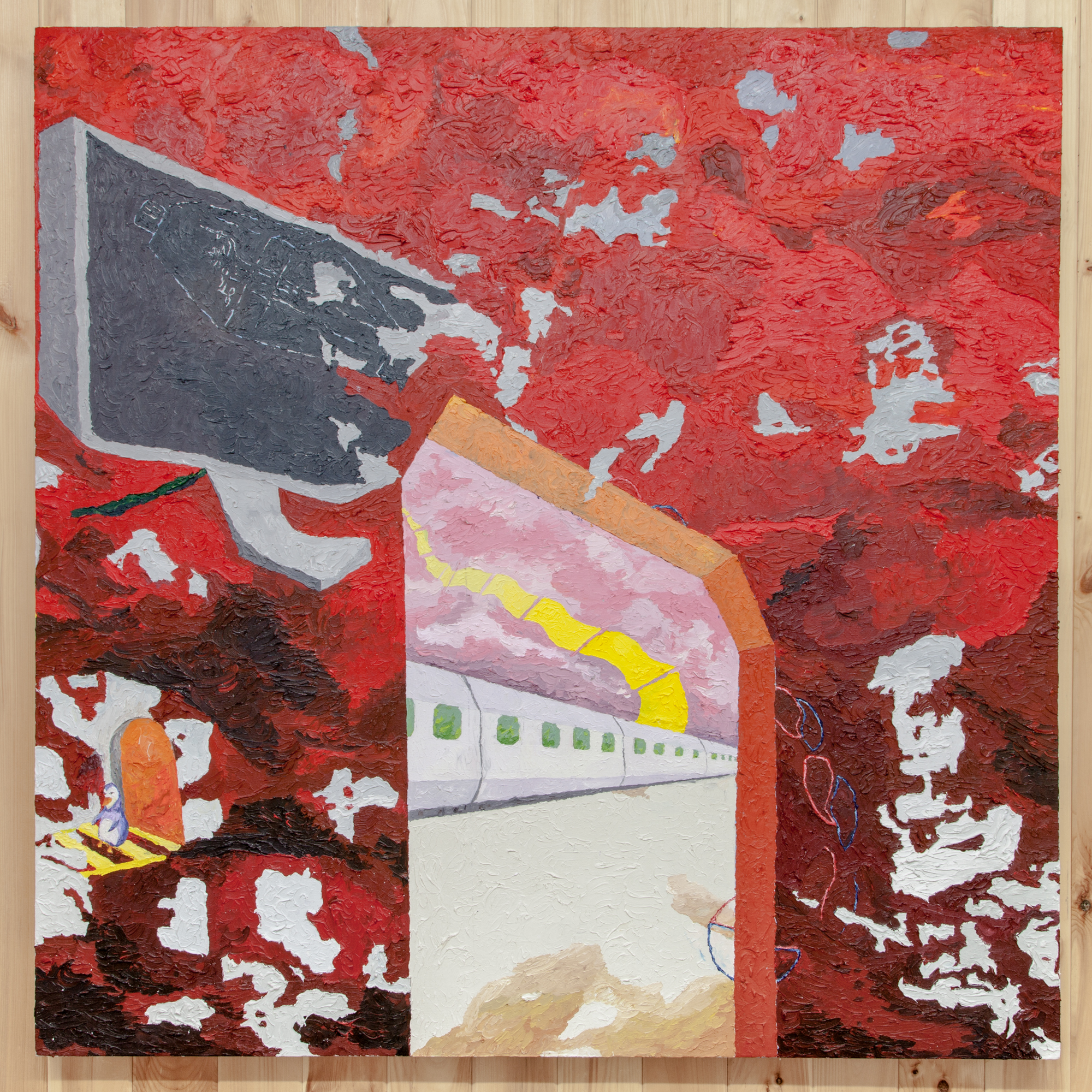  Jesse Sullivan,  Negative Land , 2018, Oil on Canvas, 60 x 60 inches 