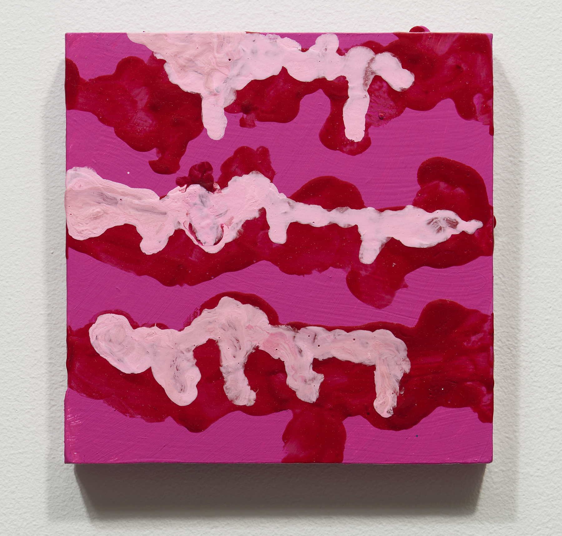  Mary Heilmann,  Gay Waves , 2018, Acrylic on wood panel, 6 x 6 x 5/8 inches 