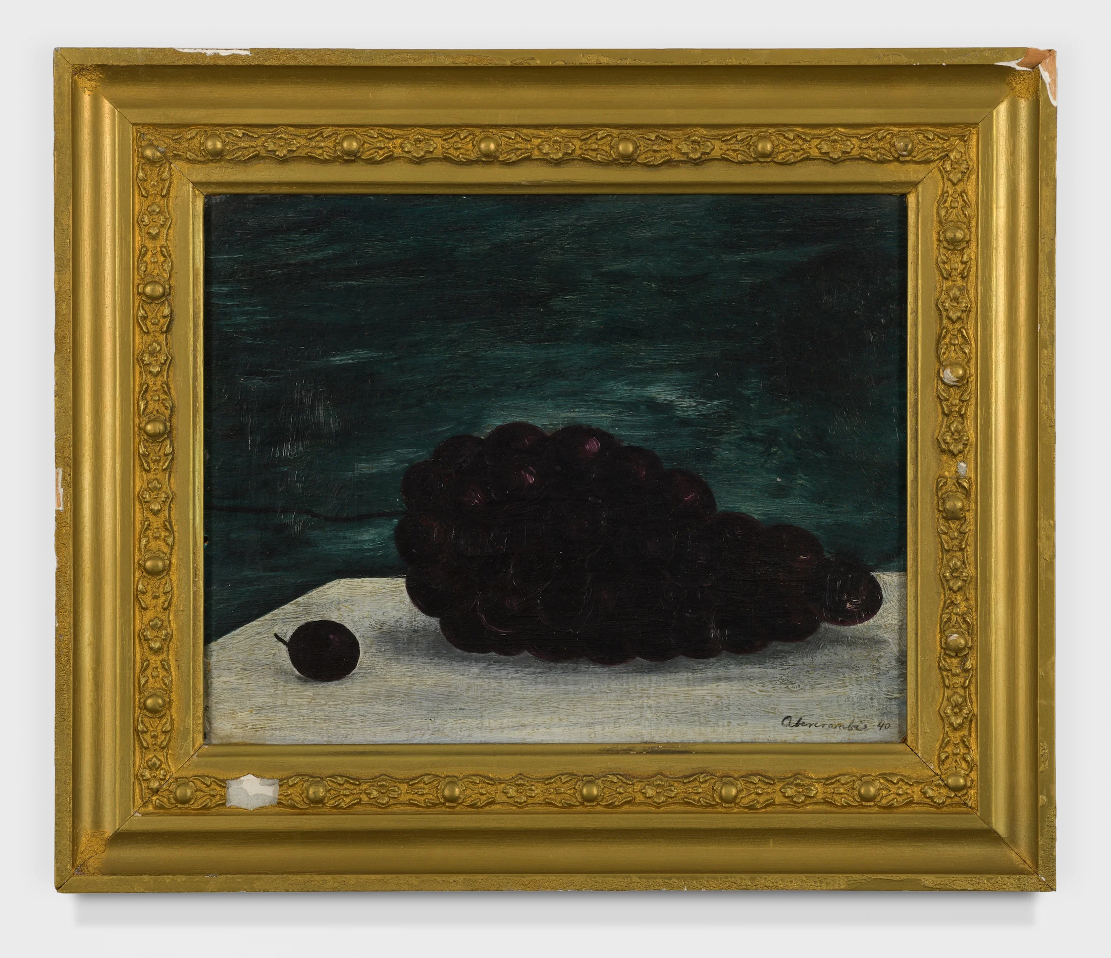 Grapes , 1940, Oil on panel, 8 1/4 × 10 inches (unframed); 11 1/2 × 13 1/2 inches (framed). From the collection of the late Emma N. Loeb.
