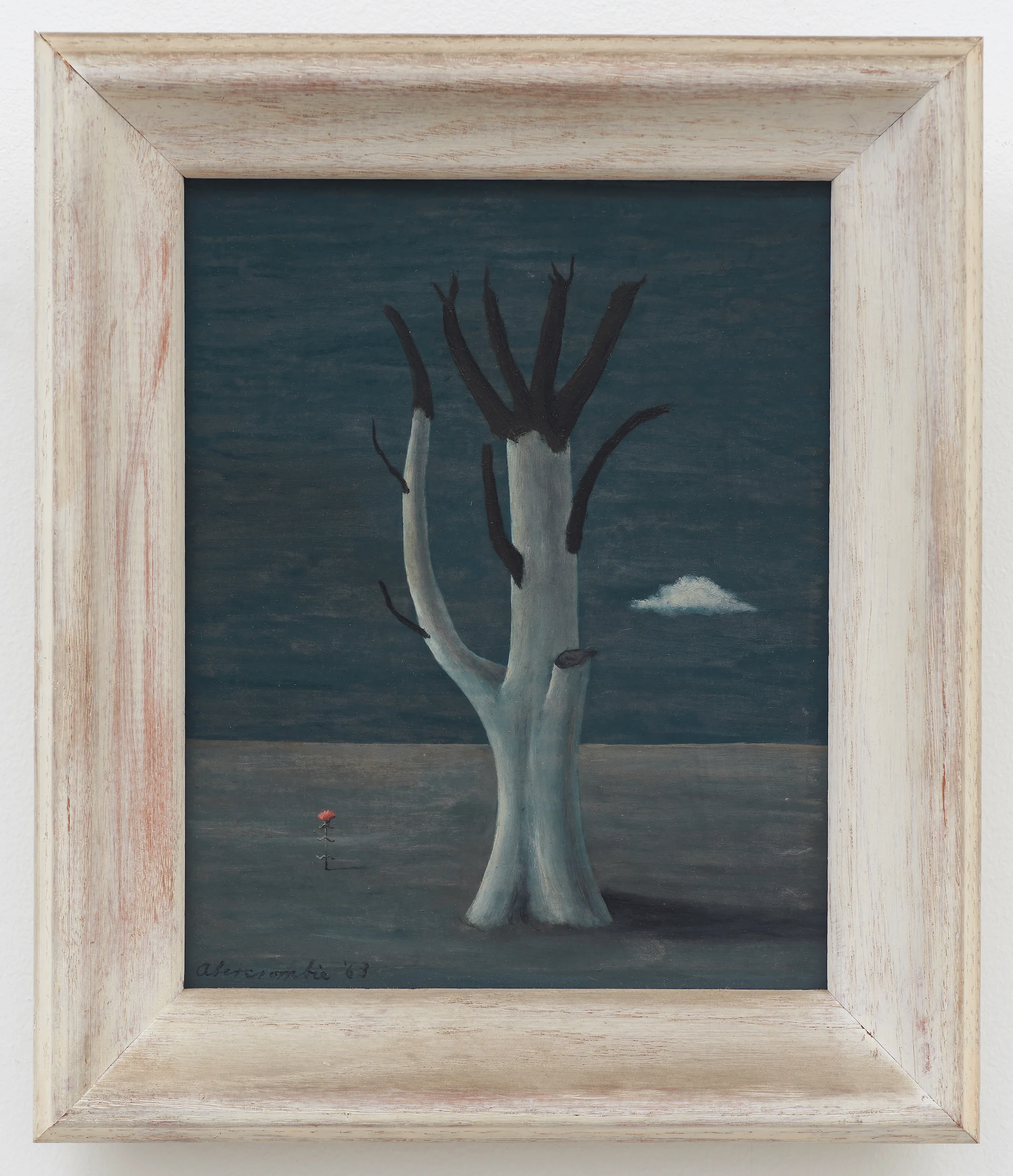 Untitled (Tree at Aledo Variation) , 1963, Oil on masonite, 10 × 8 (unframed); 12 3/4 × 10 3/4 inches (framed). Illinois State Museum, Illinois Legacy Collection, Gift of the Estate of Maurine Campbell.