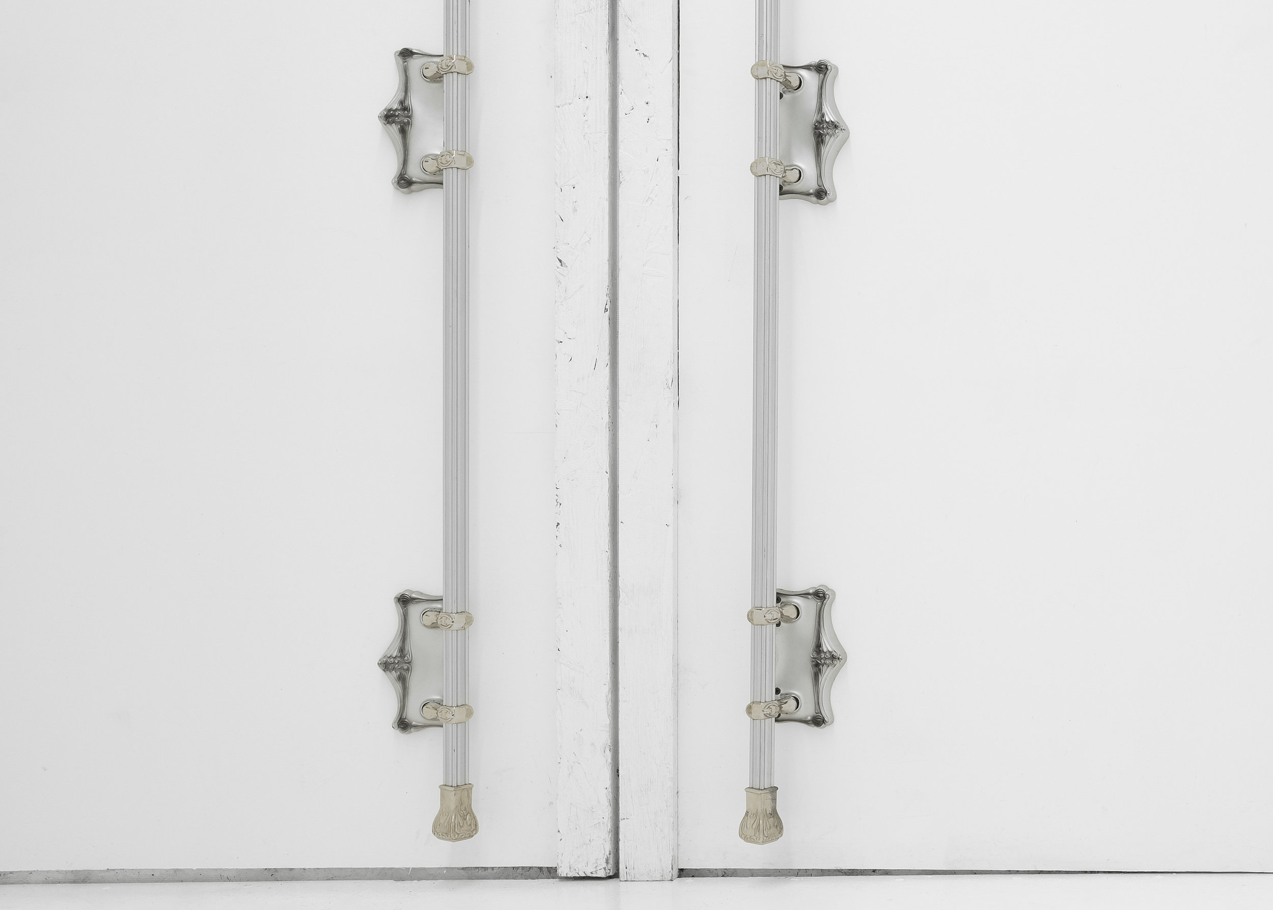  Sydney Shen,  [DATA EXPUNGED] , 2018, casket handles, dimensions variable 