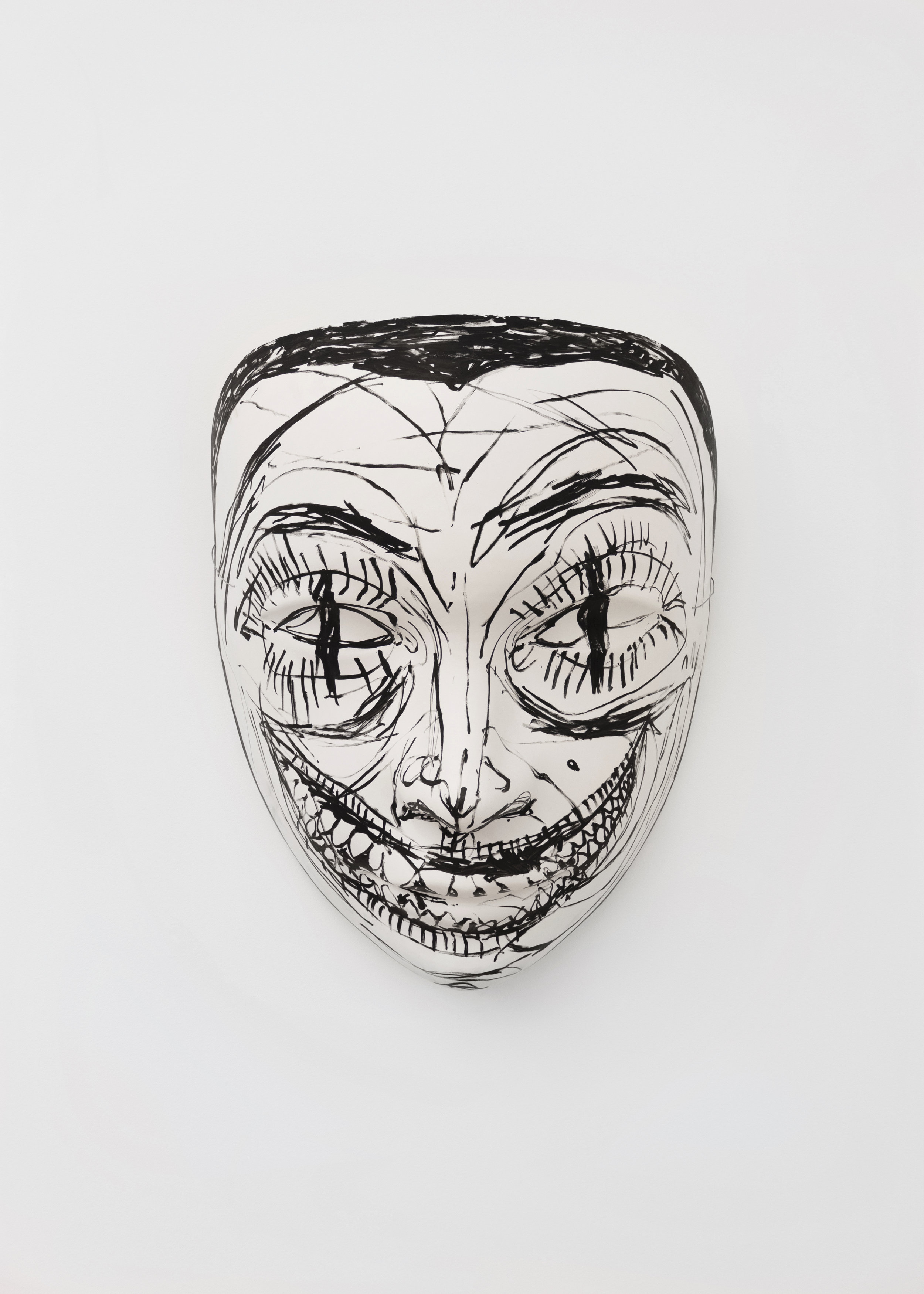  Chloe Siebert,  Mask 1 , 2018, acrylic, fiberglass, latex, and plaster, 42 x 34 x 18 in. 