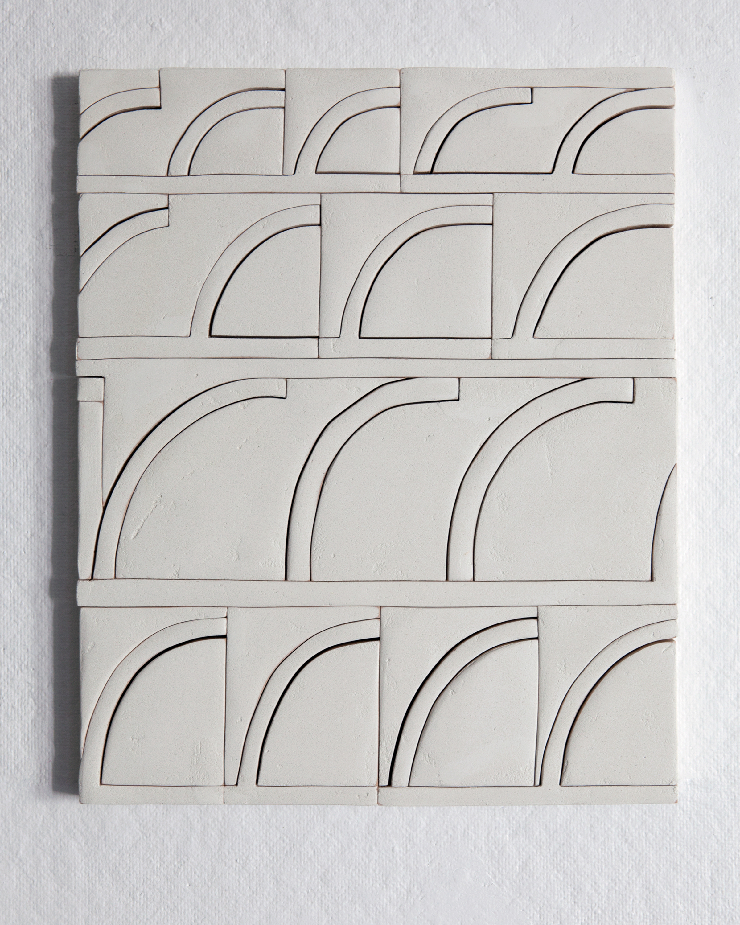  Elizabeth Atterbury,  4 Sets , 2017, Mortar, Plywood and Glue, 15 x 12 x 1 in  