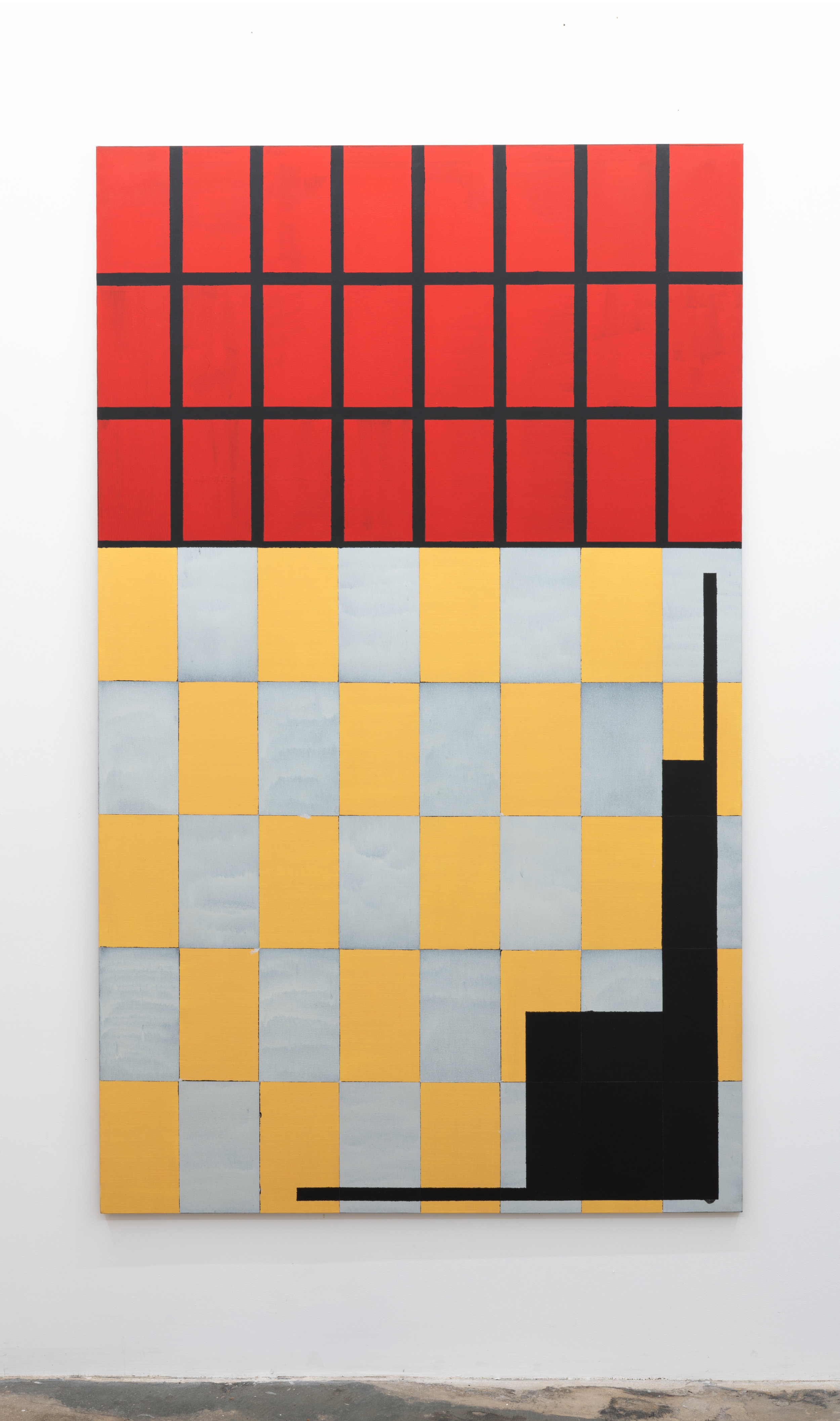  Joshua Abelow,  Untitled , 2017, Oil on linen, 80 x 48 inches 