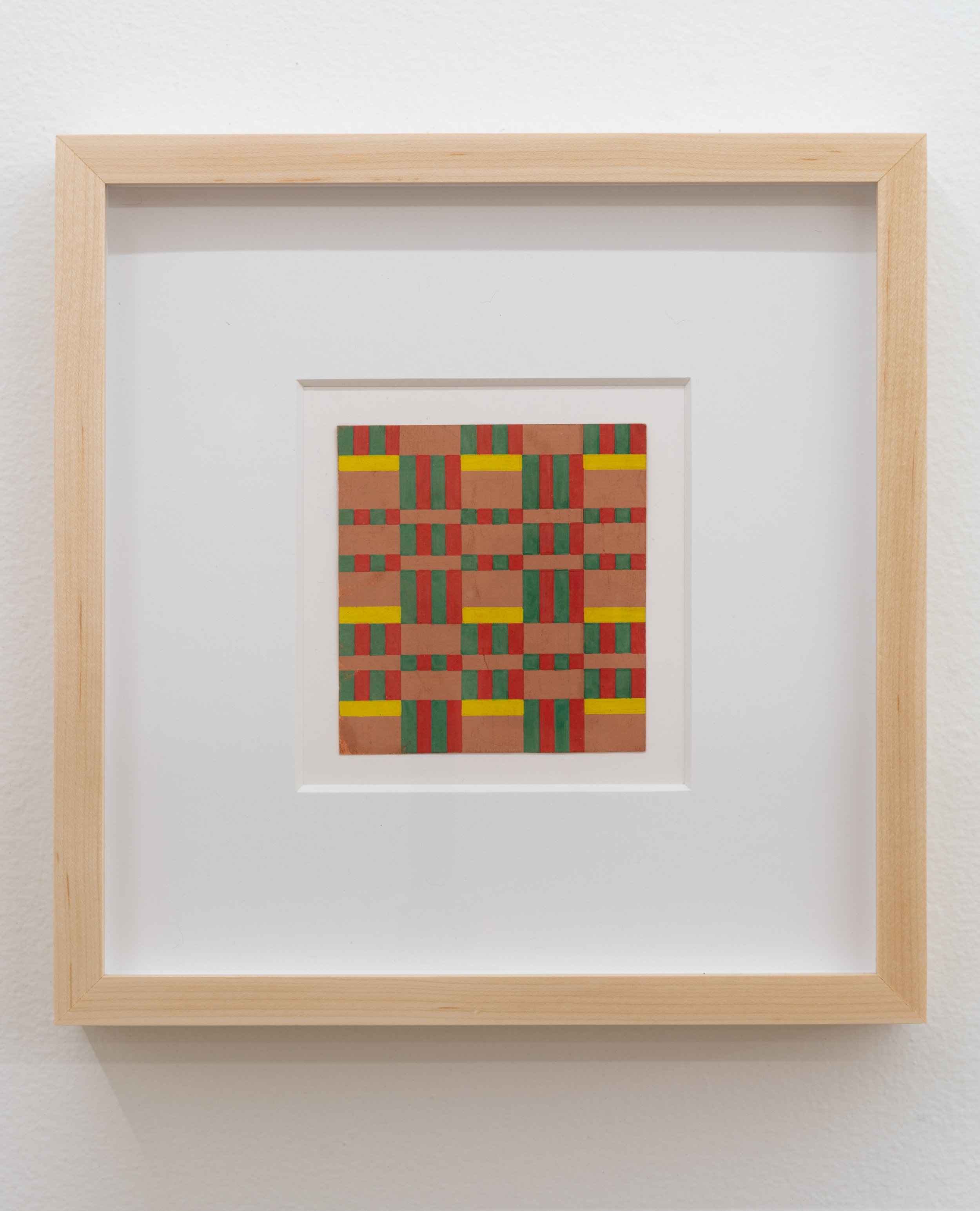  Paula Brunner Abelow,  Pattern,  circa 1940s, Tempera on paper, 4 x 4 inches 