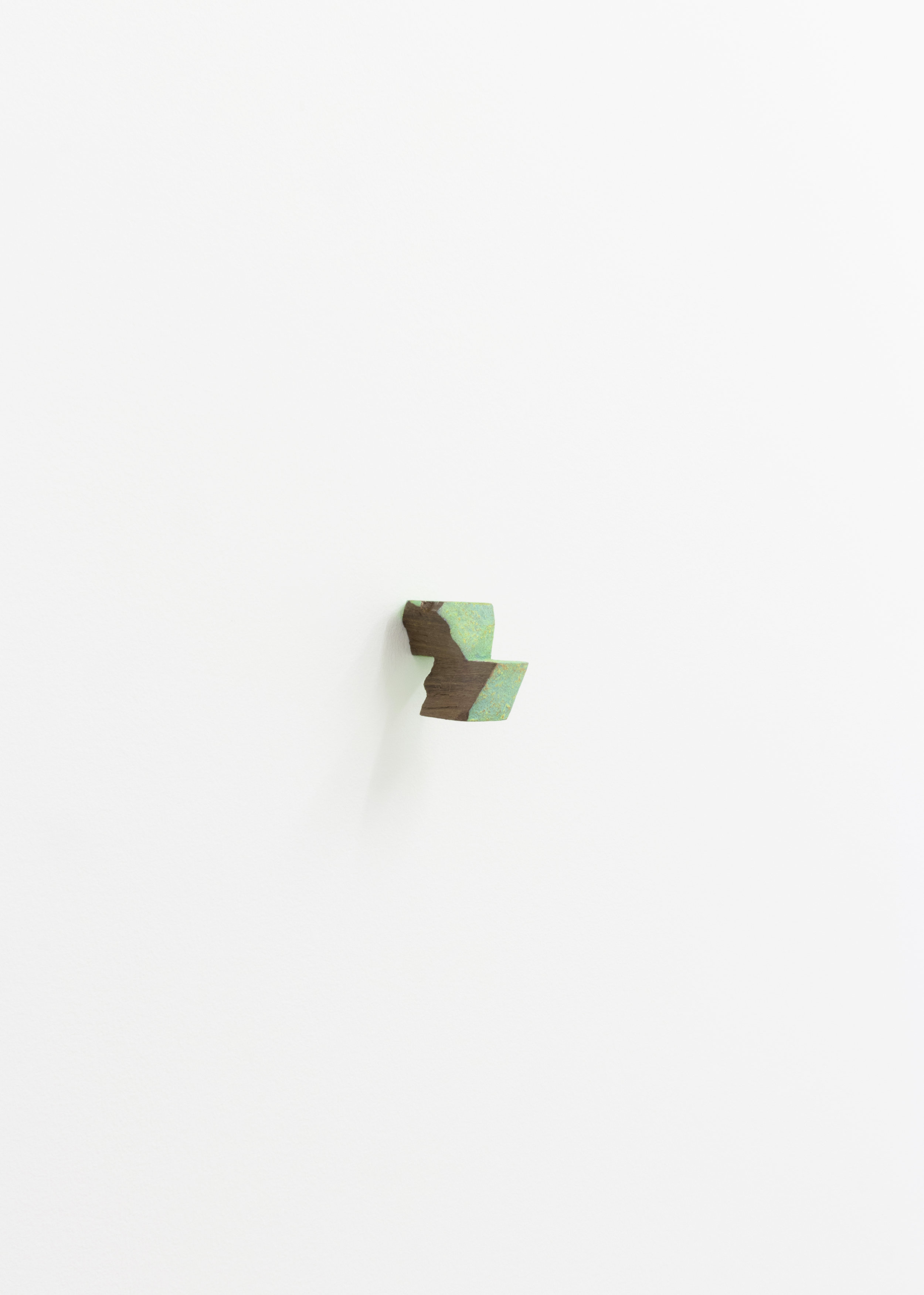  Zach Meisner, Untitled, 2018, acrylic on walnut, 4 x 3 x 4 in. 