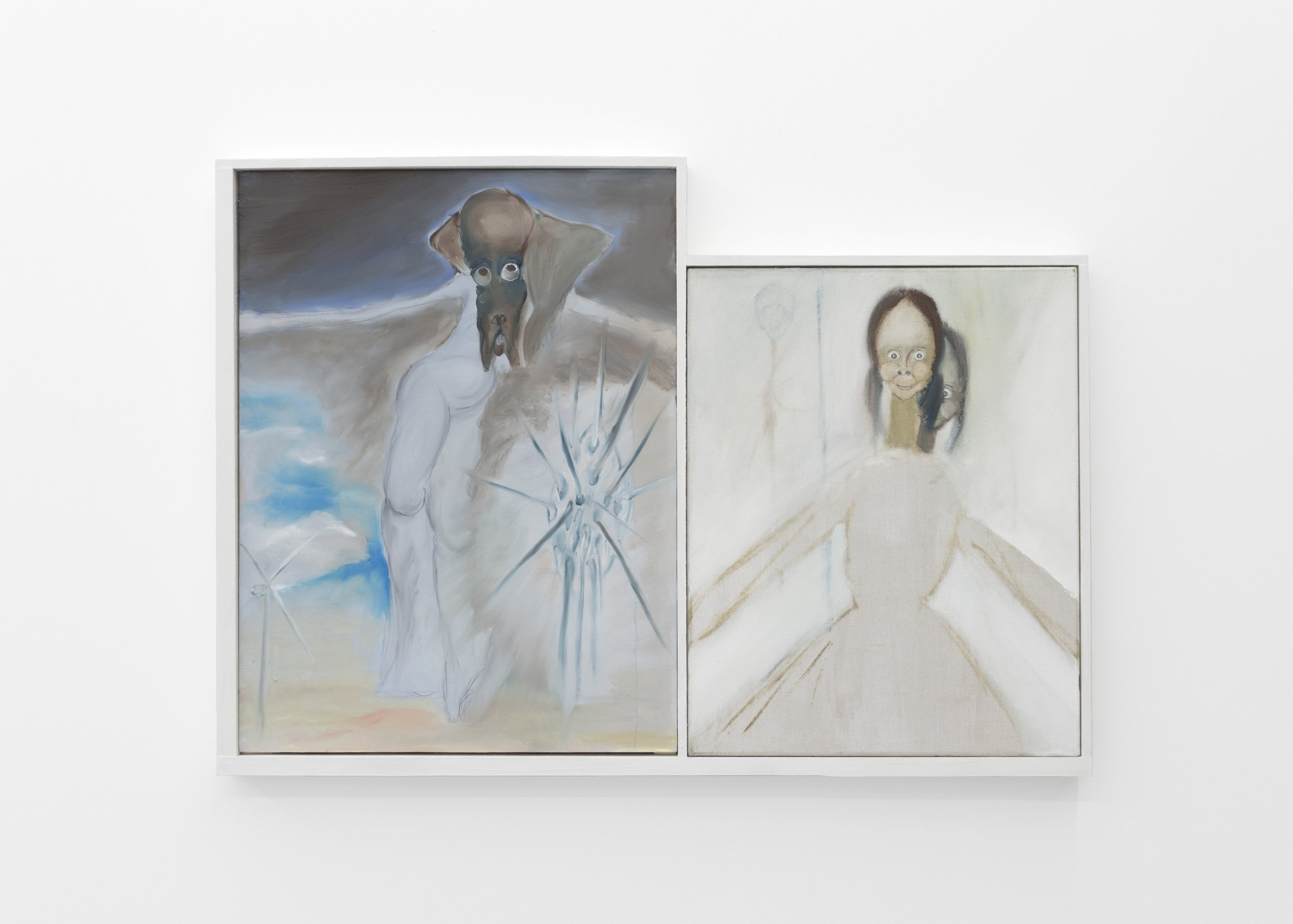 Kira Scerbin,  Destroyer,  2019. Oil on linen, oil on panel, artist frame 