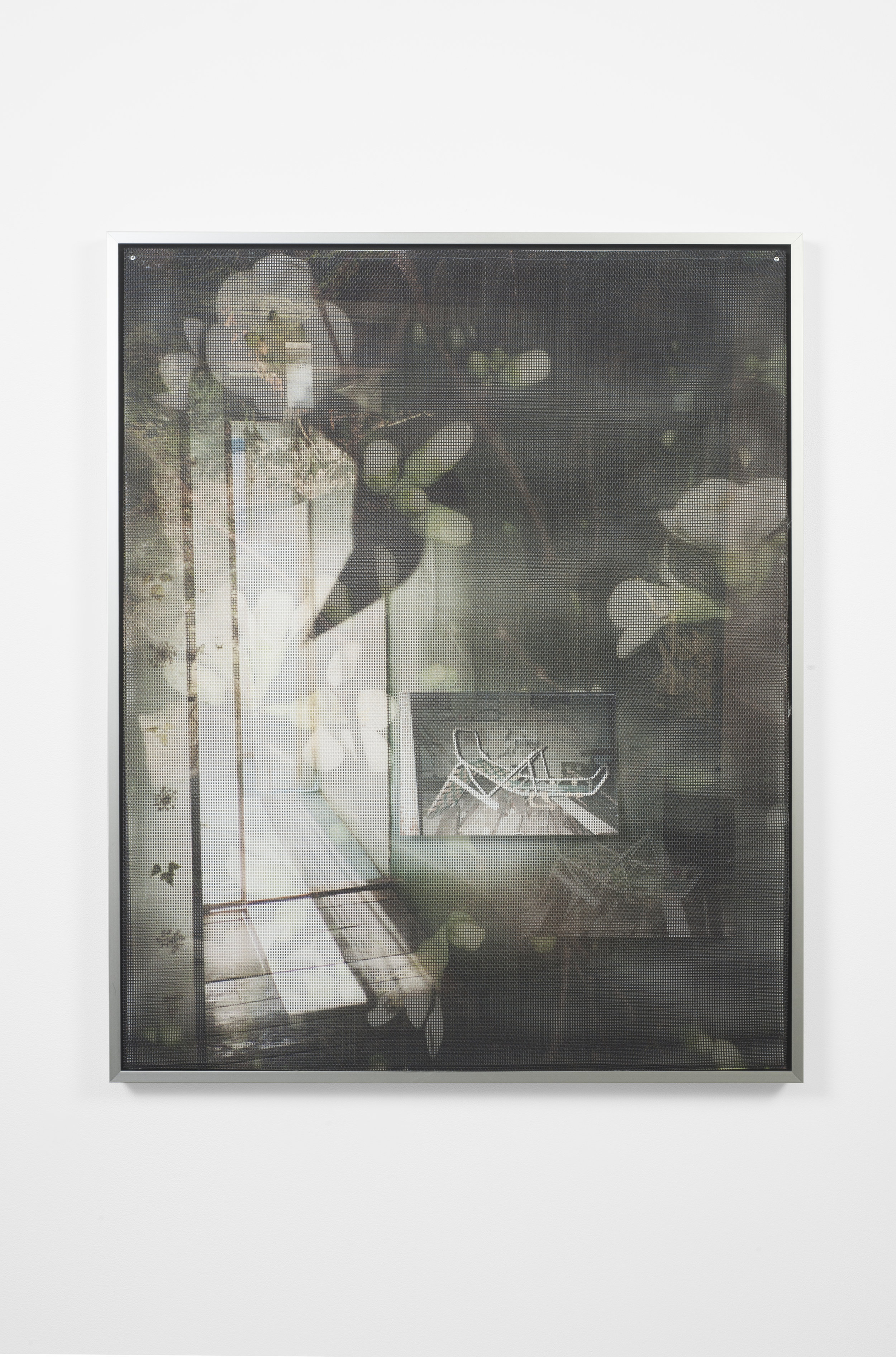  Ellie Hunter,  Untitled,  2019, UV inkjet print on vinyl mesh, 24.4 x 31.5 inches 