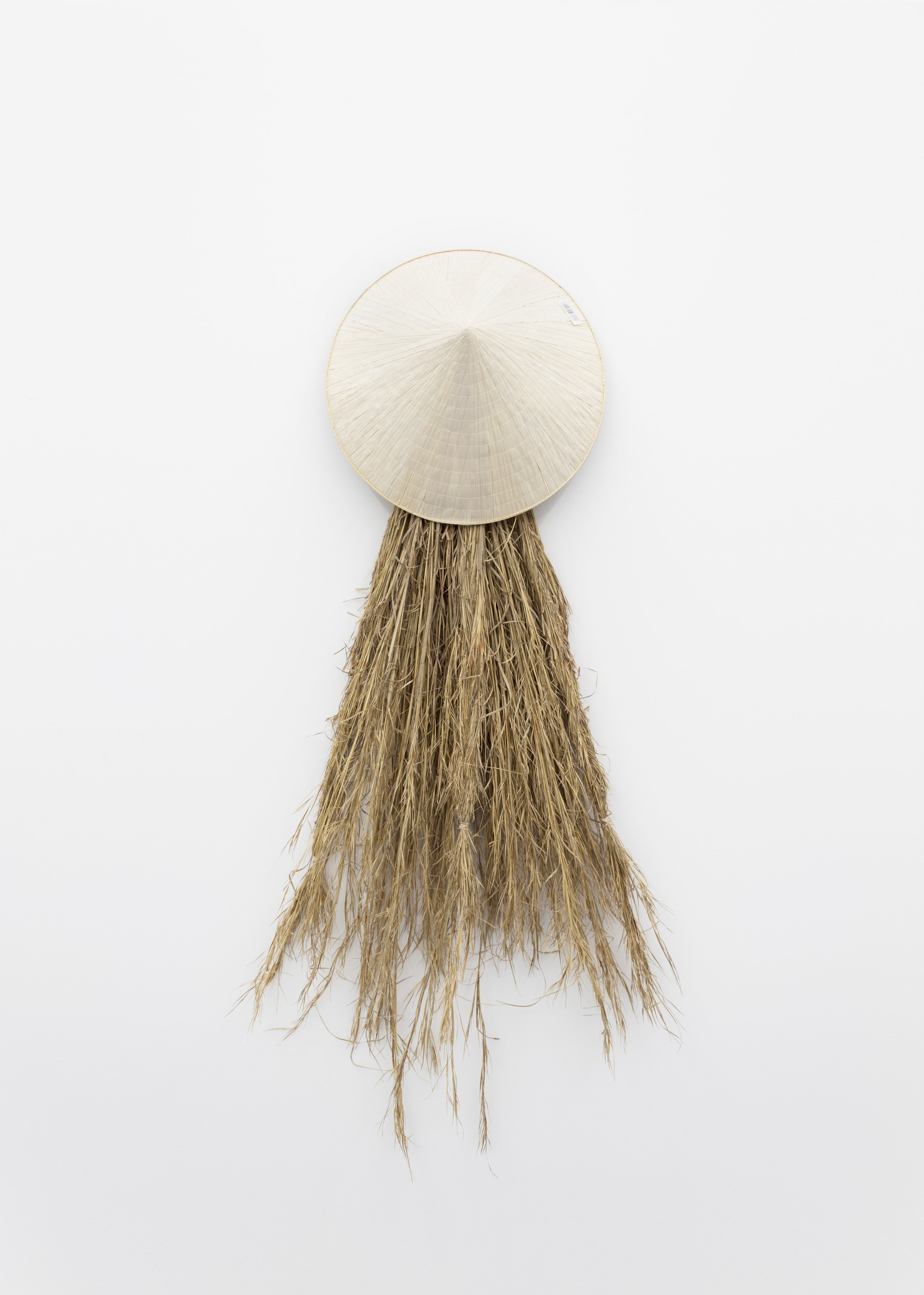  Millian Giang Lien Pham,  Preforge: 9 Stages (Five) , 2019. Grass, conical hat 