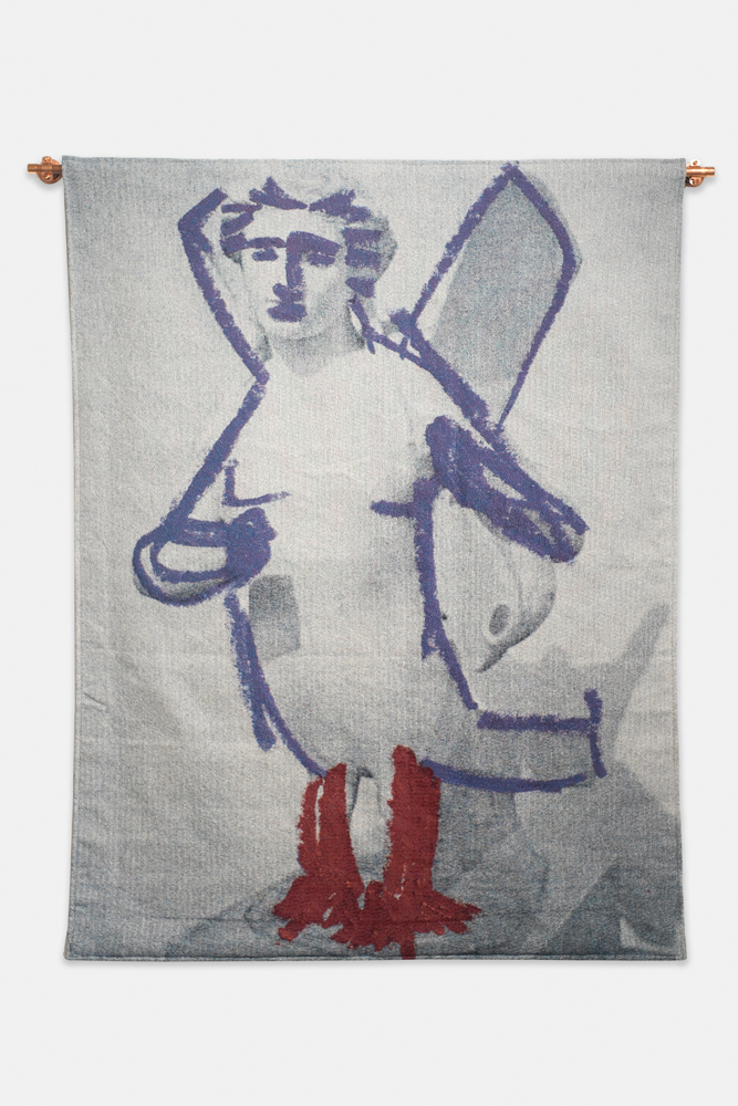   Trace , 2019, Cotton Jacquard tapestry, 40”x53” as shown 