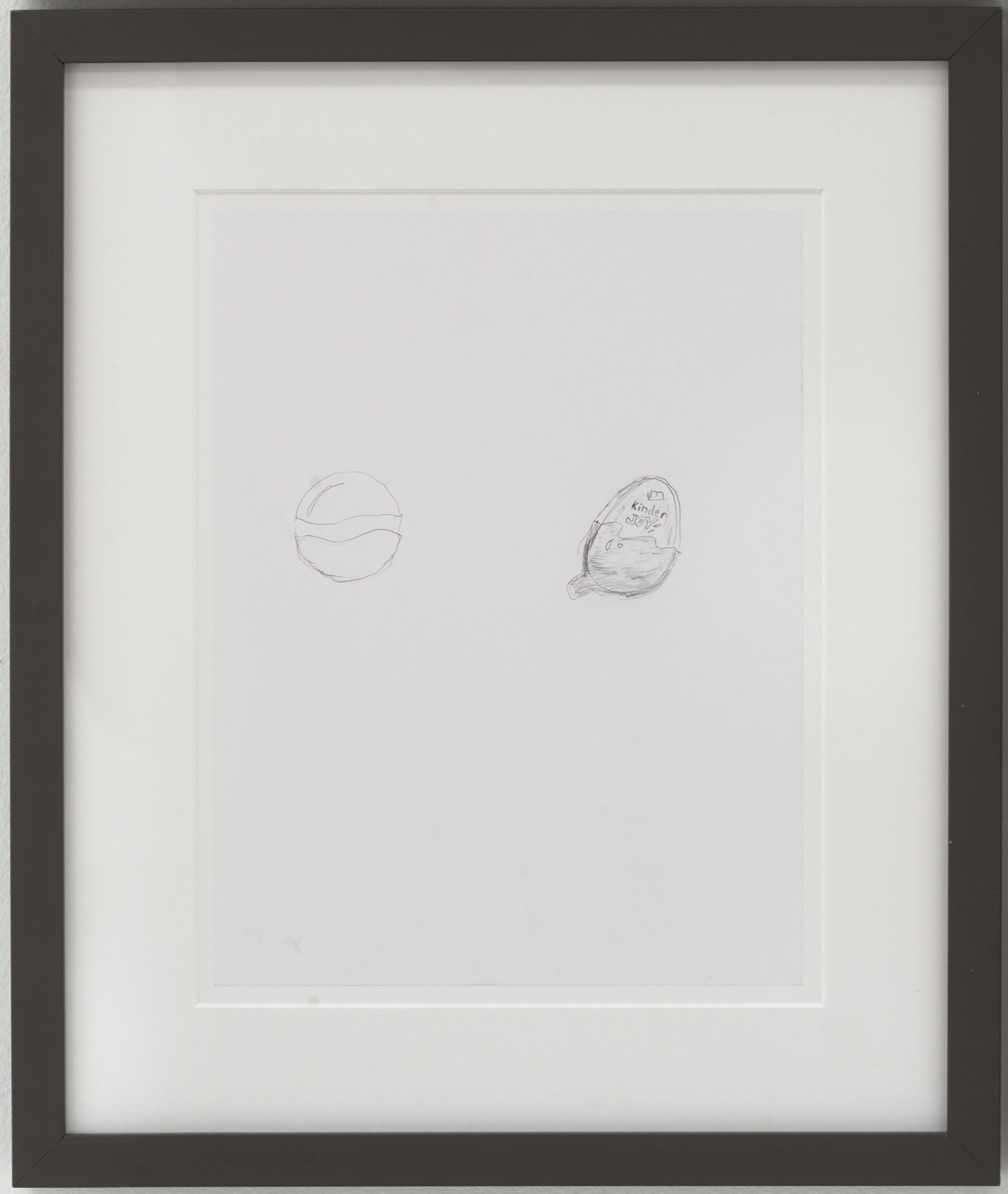  Jesse Sullivan,  Untitled , 2019, Pencil on paper, framed, 11 × 8 1/2 inches   