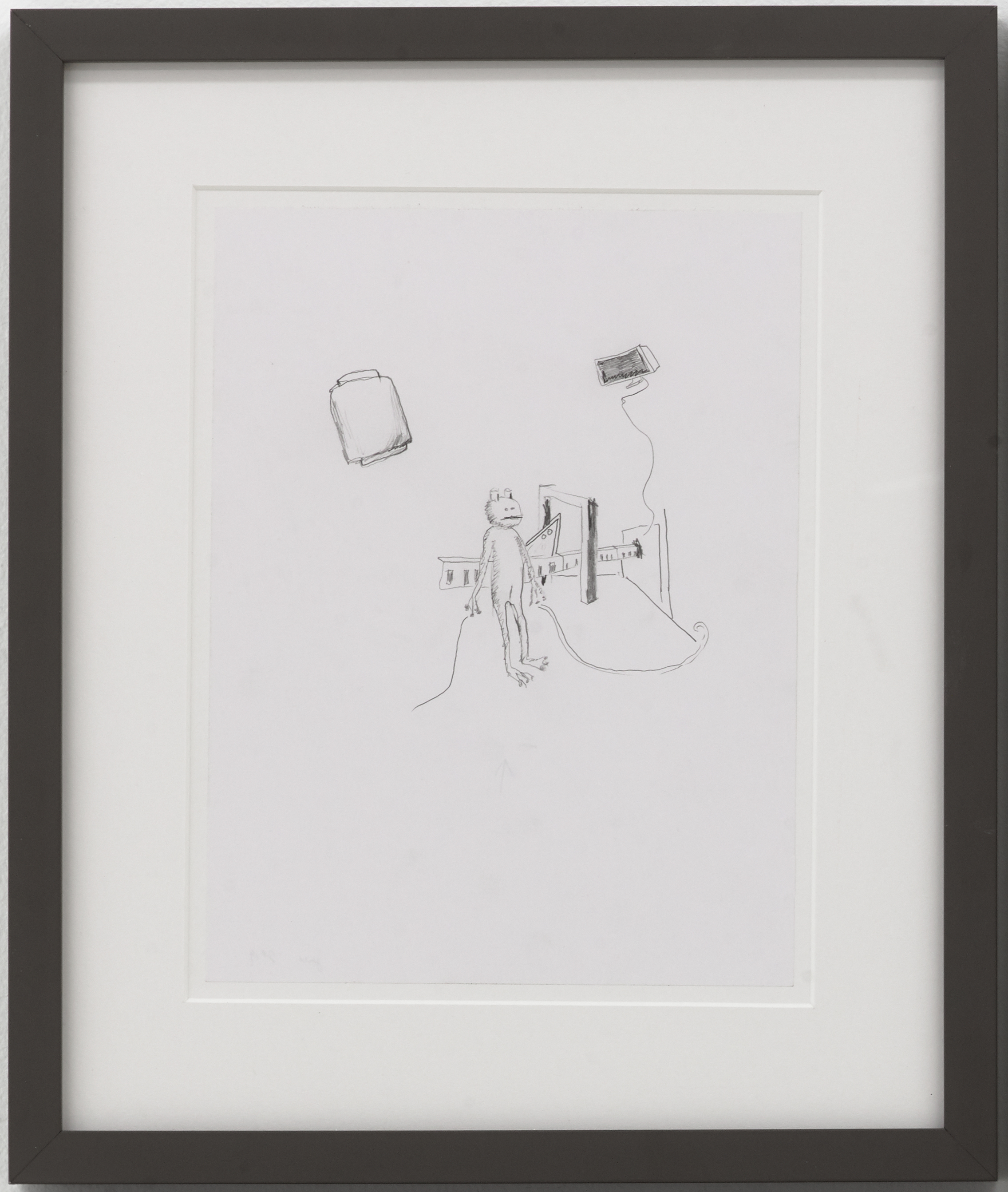  Jesse Sullivan,  Untitled , 2019, Pencil on paper, framed, 11 × 8 1/2 inches  