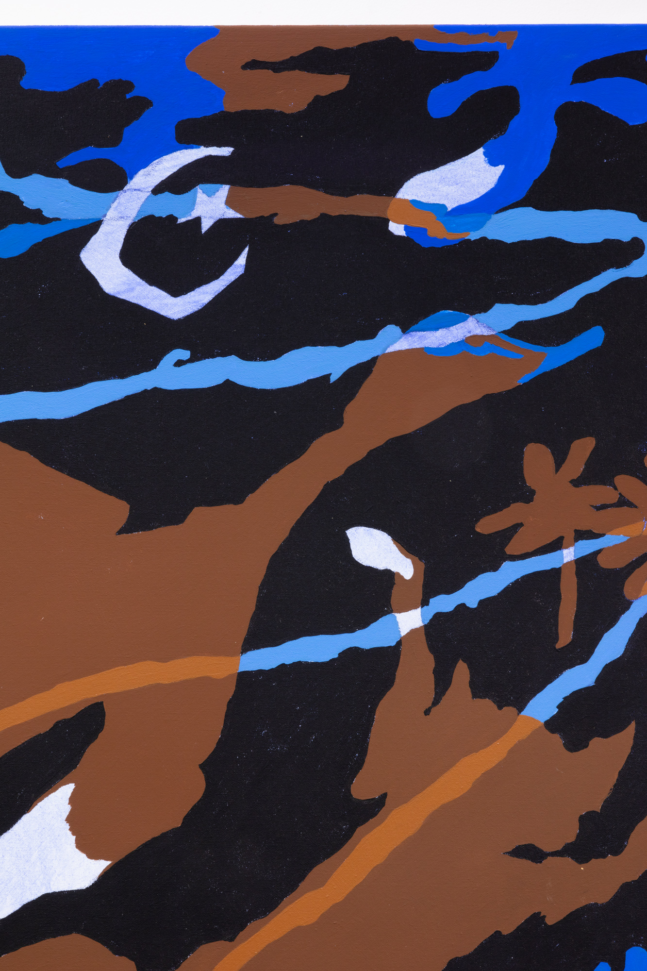  Les Ramsay,  The Mystery of the Midnight Moodies , 2019. Acrylic on canvas, 72 x 54 in (183 x 137 cm) 