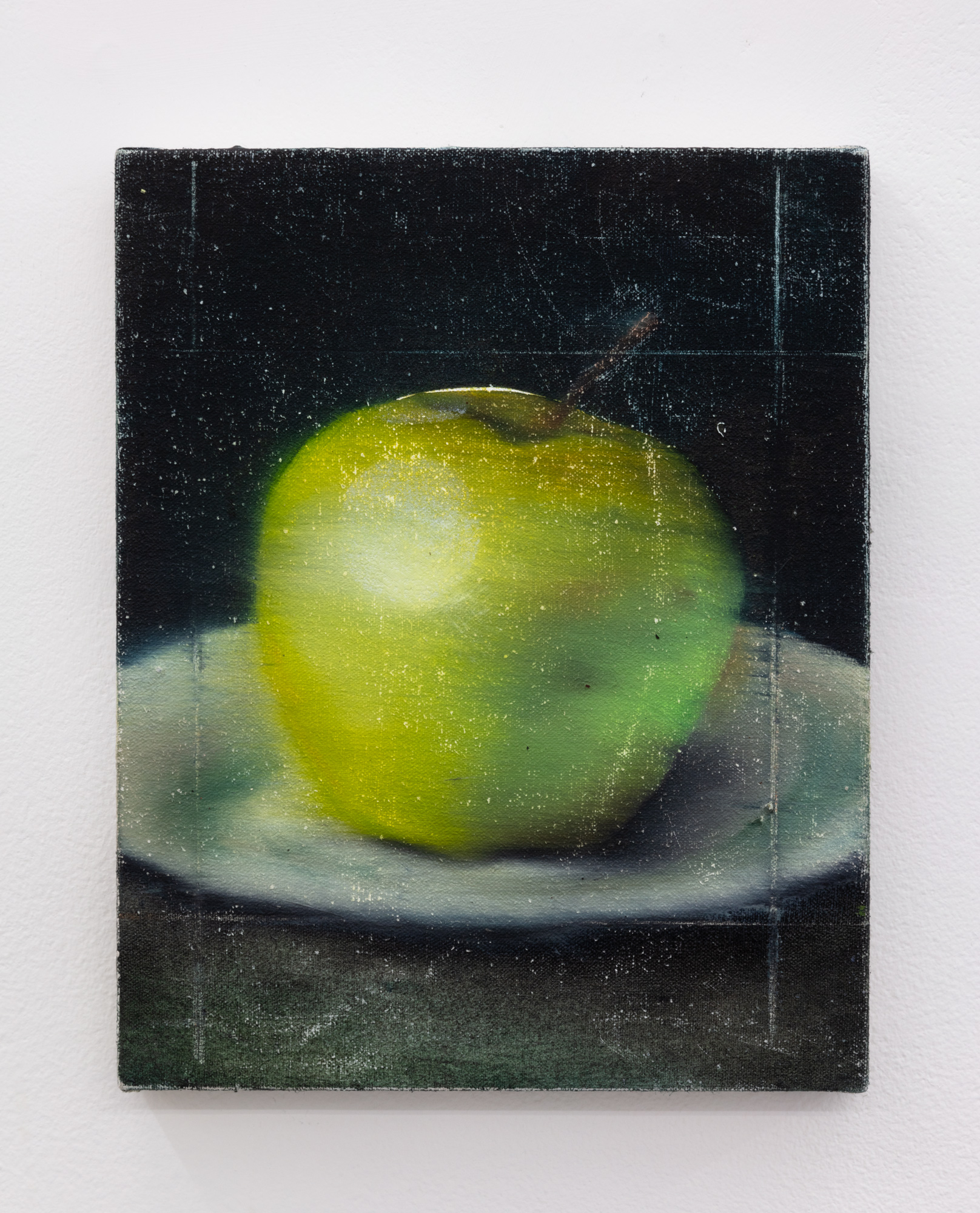  Vincent Larouche,  Untitled (Apple) , 2019, Oil on canvas over panel 10 x 8 in (25 x 21 cm) 